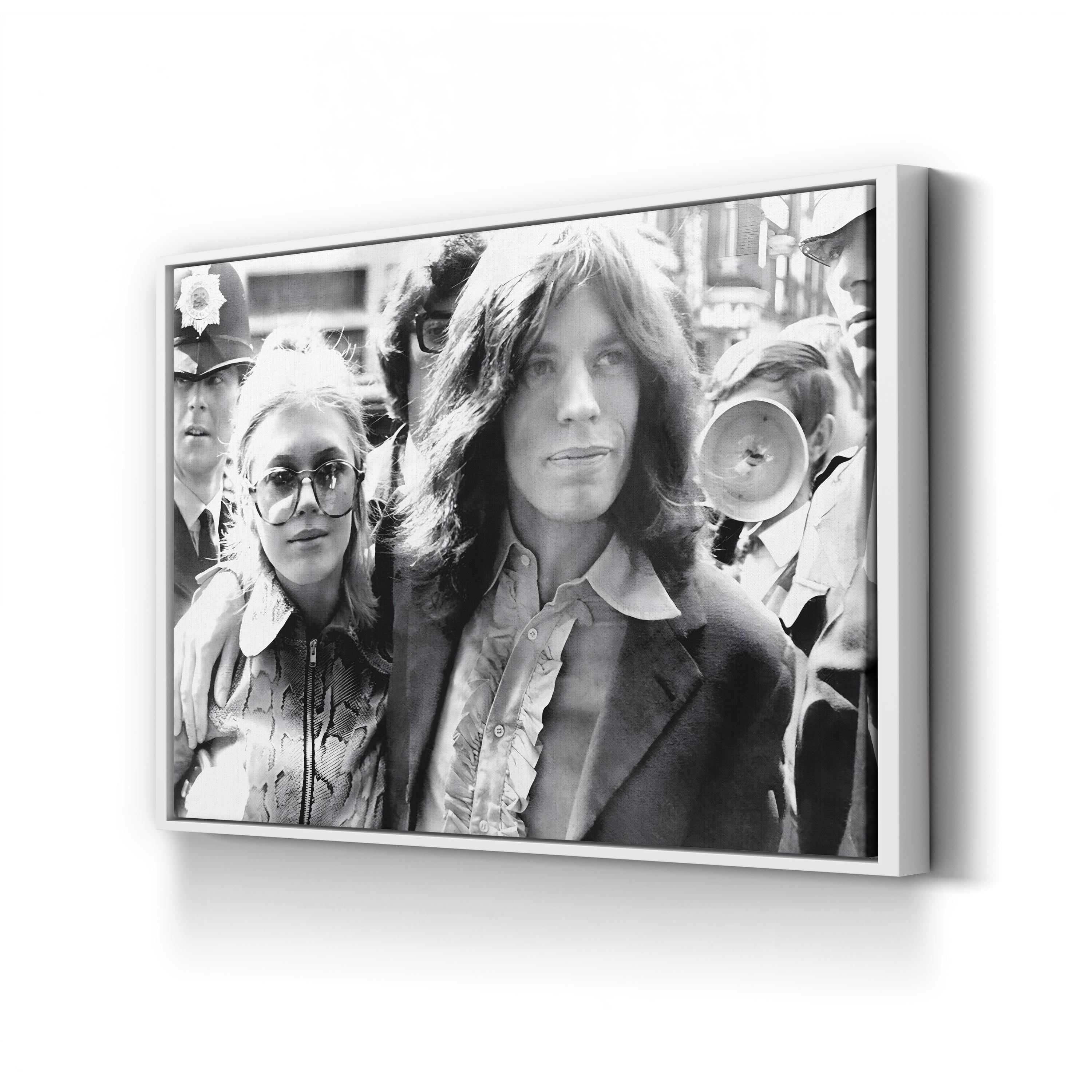 Mick Jagger & Marianne Faithfull 1969 – Vintage Photography Wall Art | Black & White Music Canvas Print