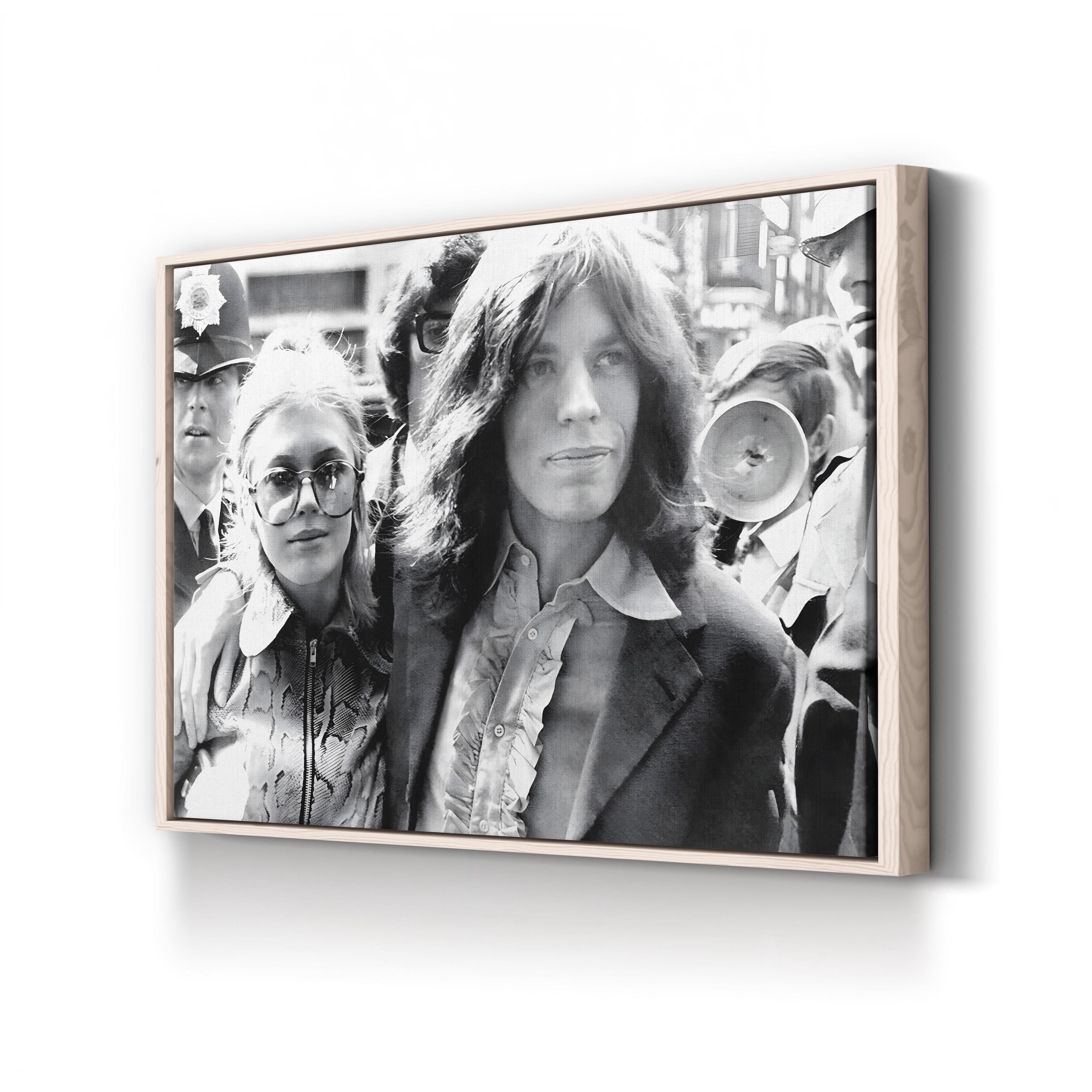 Mick Jagger & Marianne Faithfull 1969 – Vintage Photography Wall Art | Black & White Music Canvas Print