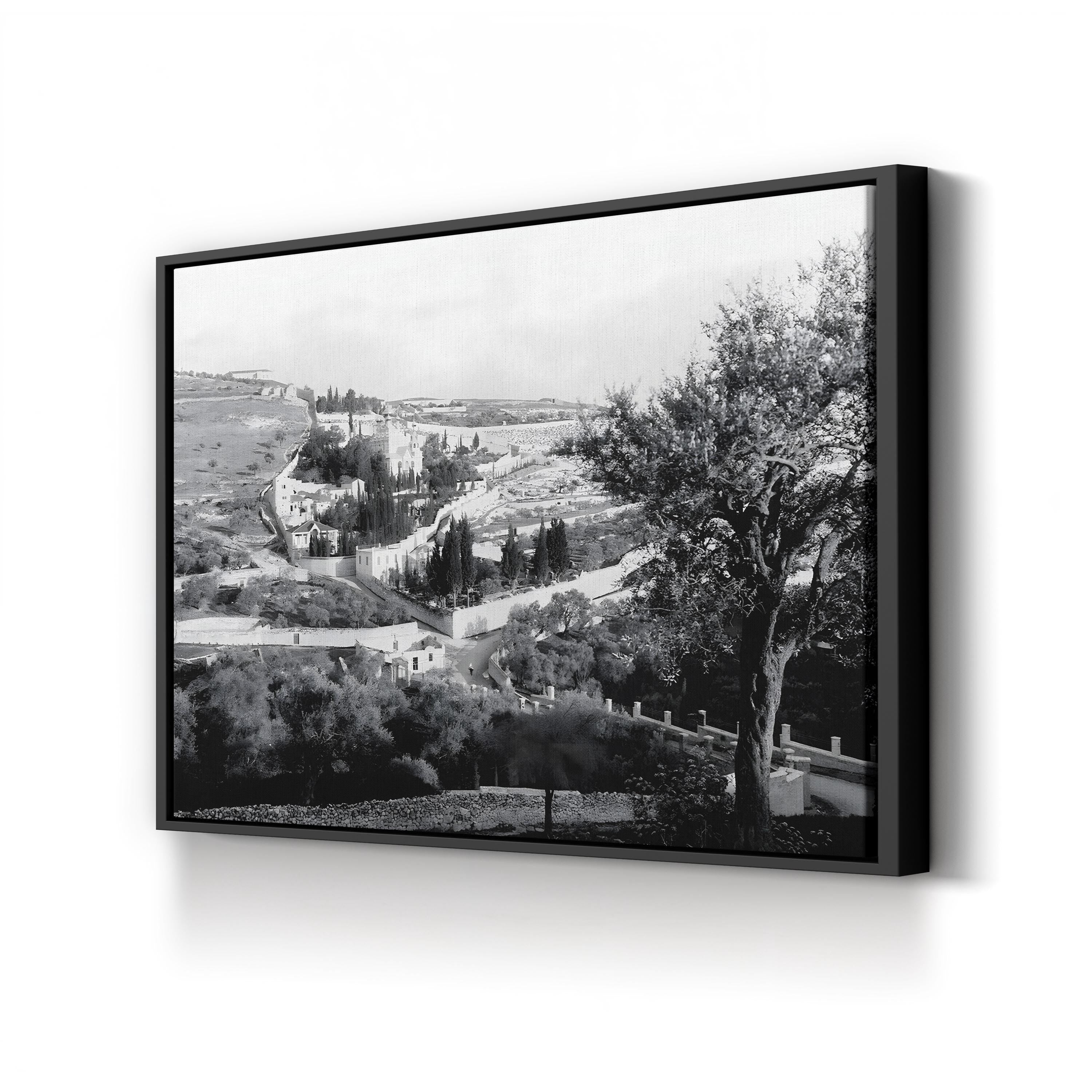 Mount of Olives, Jerusalem c.1900 – Vintage Photography Wall Art | Holy Land Canvas Print
