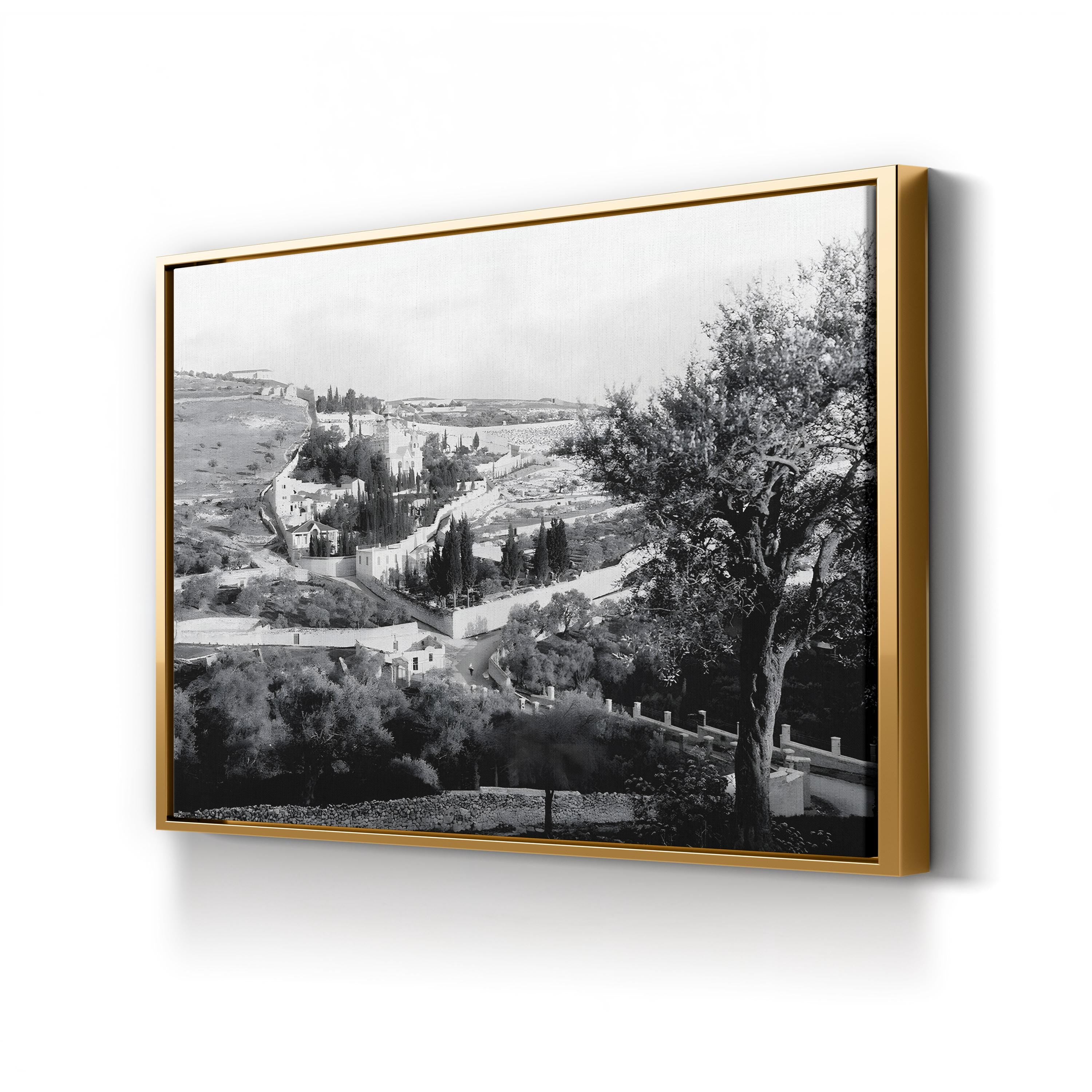 Mount of Olives, Jerusalem c.1900 – Vintage Photography Wall Art | Holy Land Canvas Print
