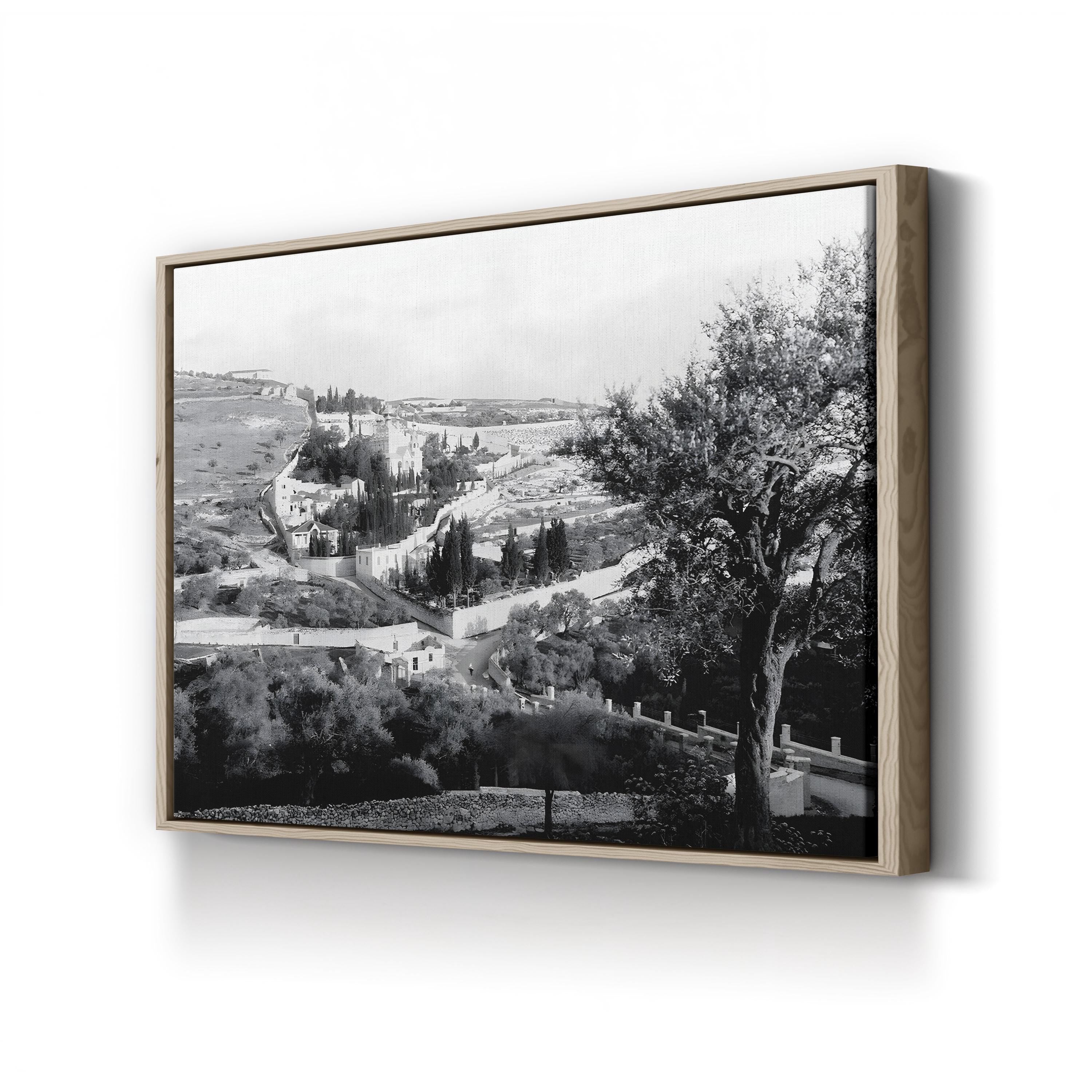 Mount of Olives, Jerusalem c.1900 – Vintage Photography Wall Art | Holy Land Canvas Print