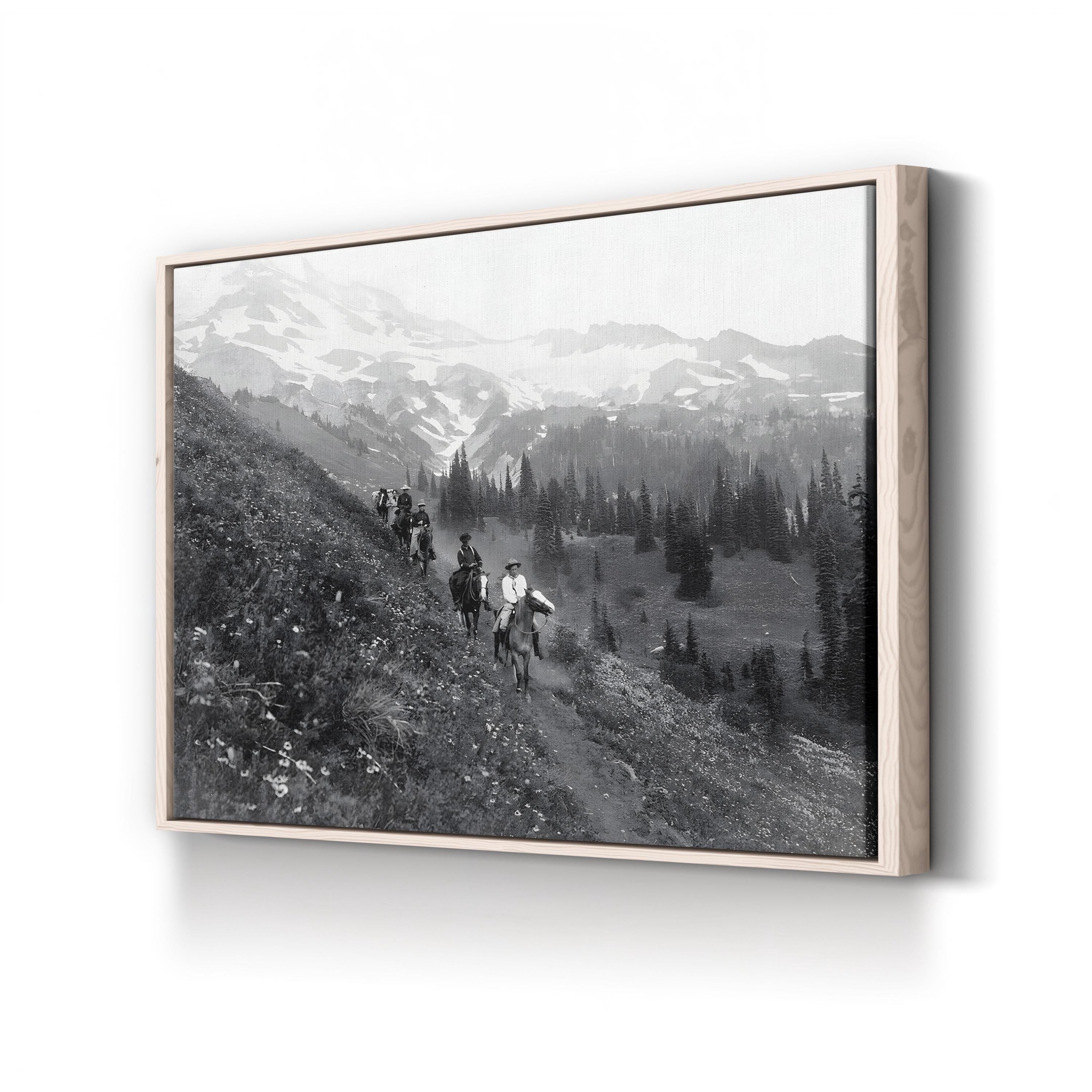 Mount Rainier National Park – Vintage Photography Wall Art | Mountain Landscape Canvas Print