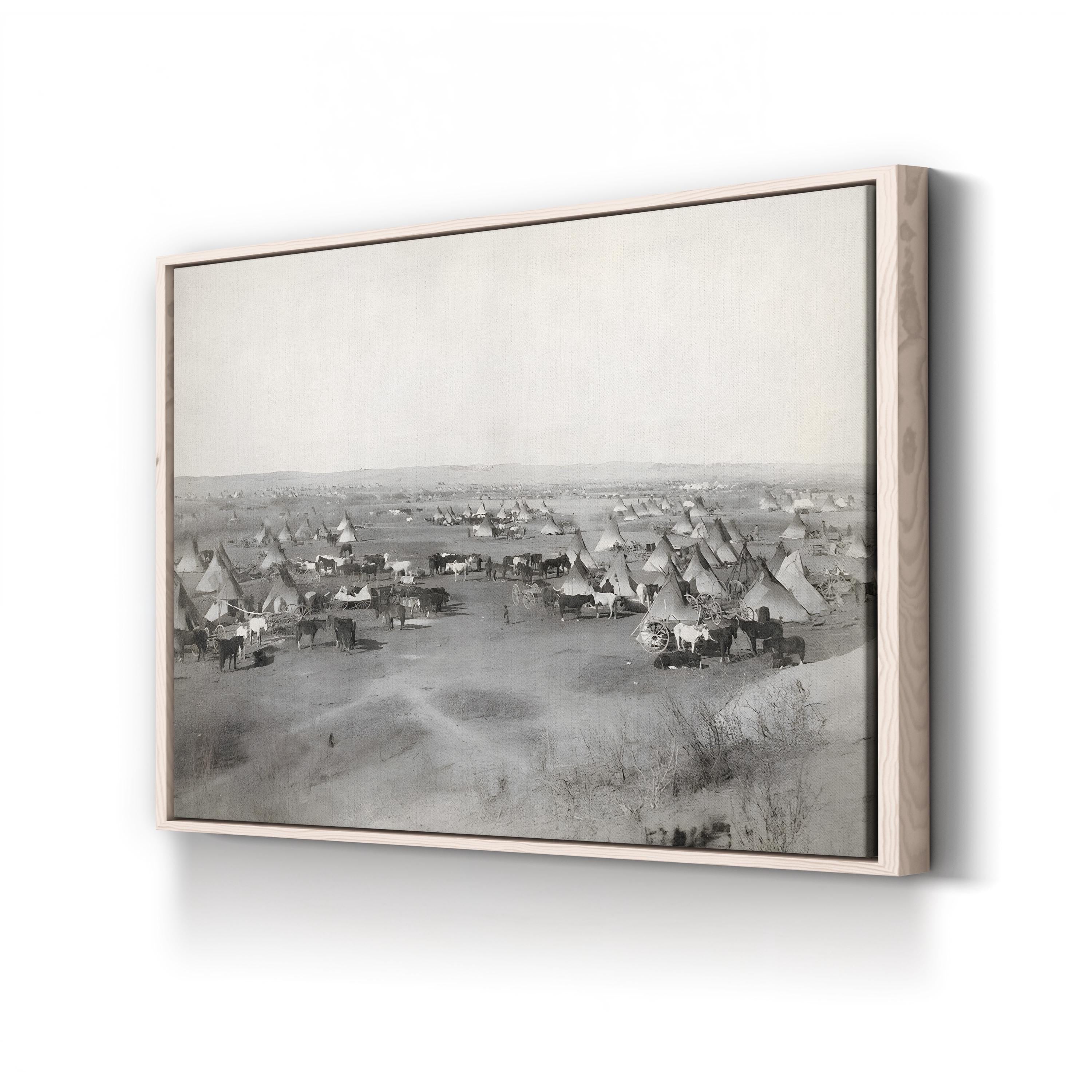 Lakota Sioux Camp, 1891 – Vintage Photography Wall Art | Frontier Canvas Print