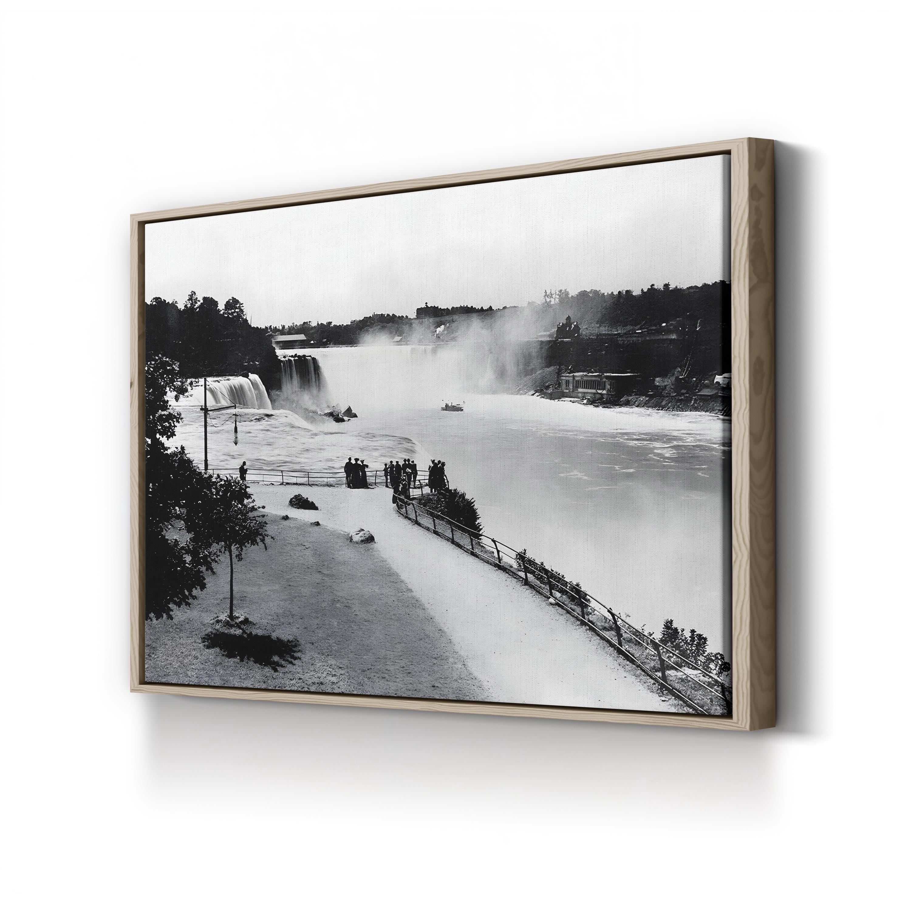 Niagara Falls, 1905 – Vintage Black and White Scenic Photograph Wall Art