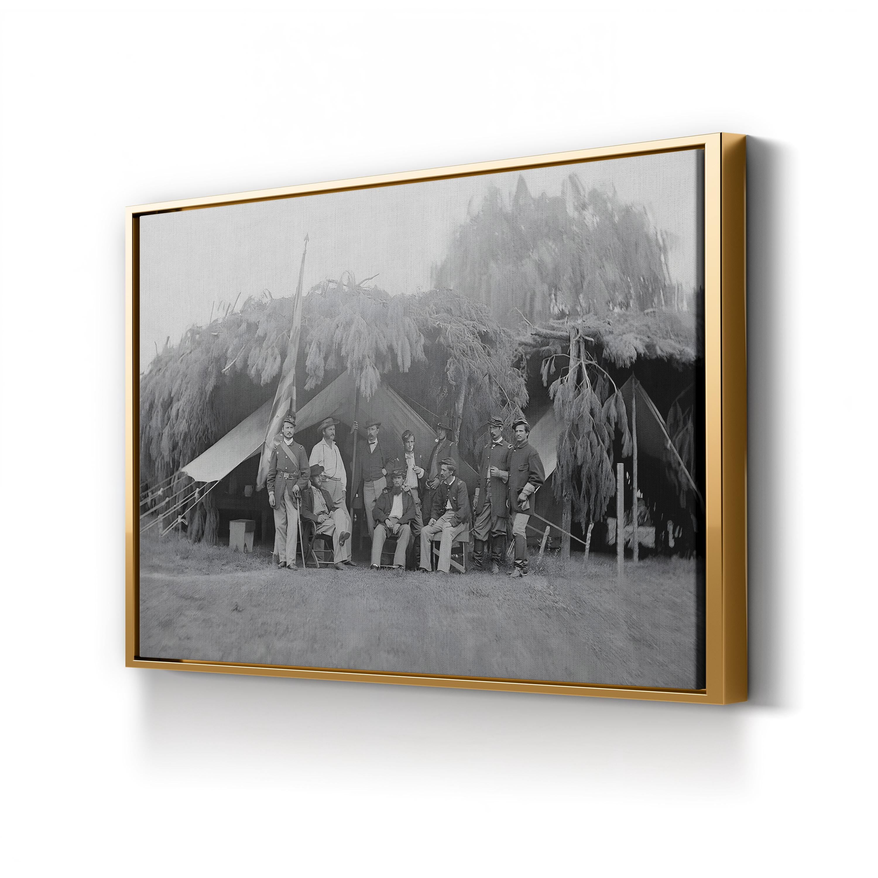 Officers of 4th New Jersey Infantry, American Civil War Wall Art | National Archives Historic Photograph Canvas