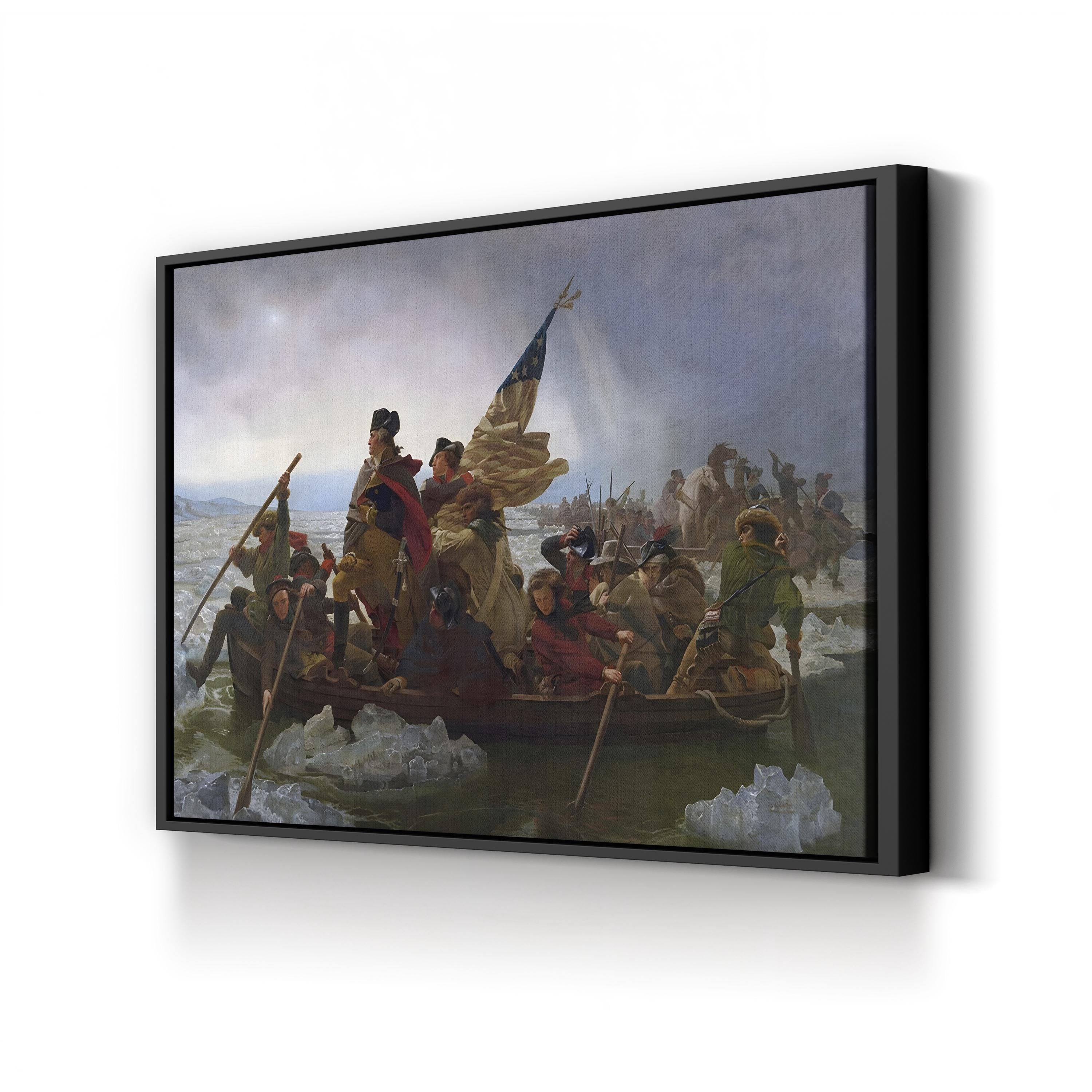 George Washington Crossing the Delaware Canvas Print – American Revolutionary War History Art