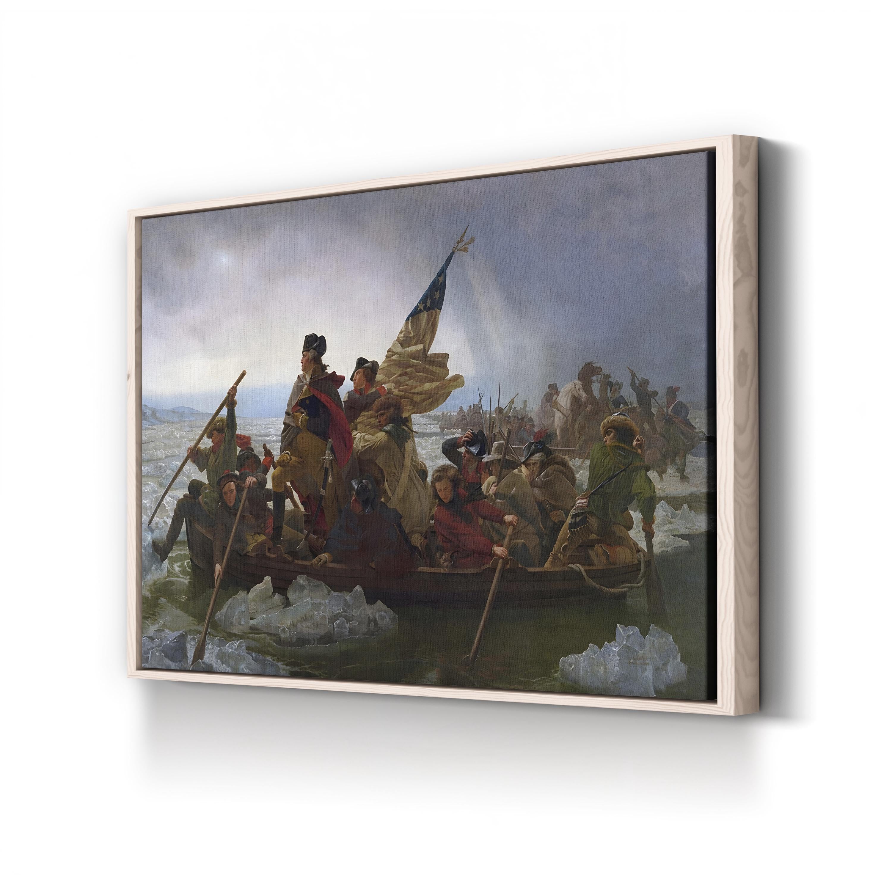 George Washington Crossing the Delaware Canvas Print – American Revolutionary War History Art