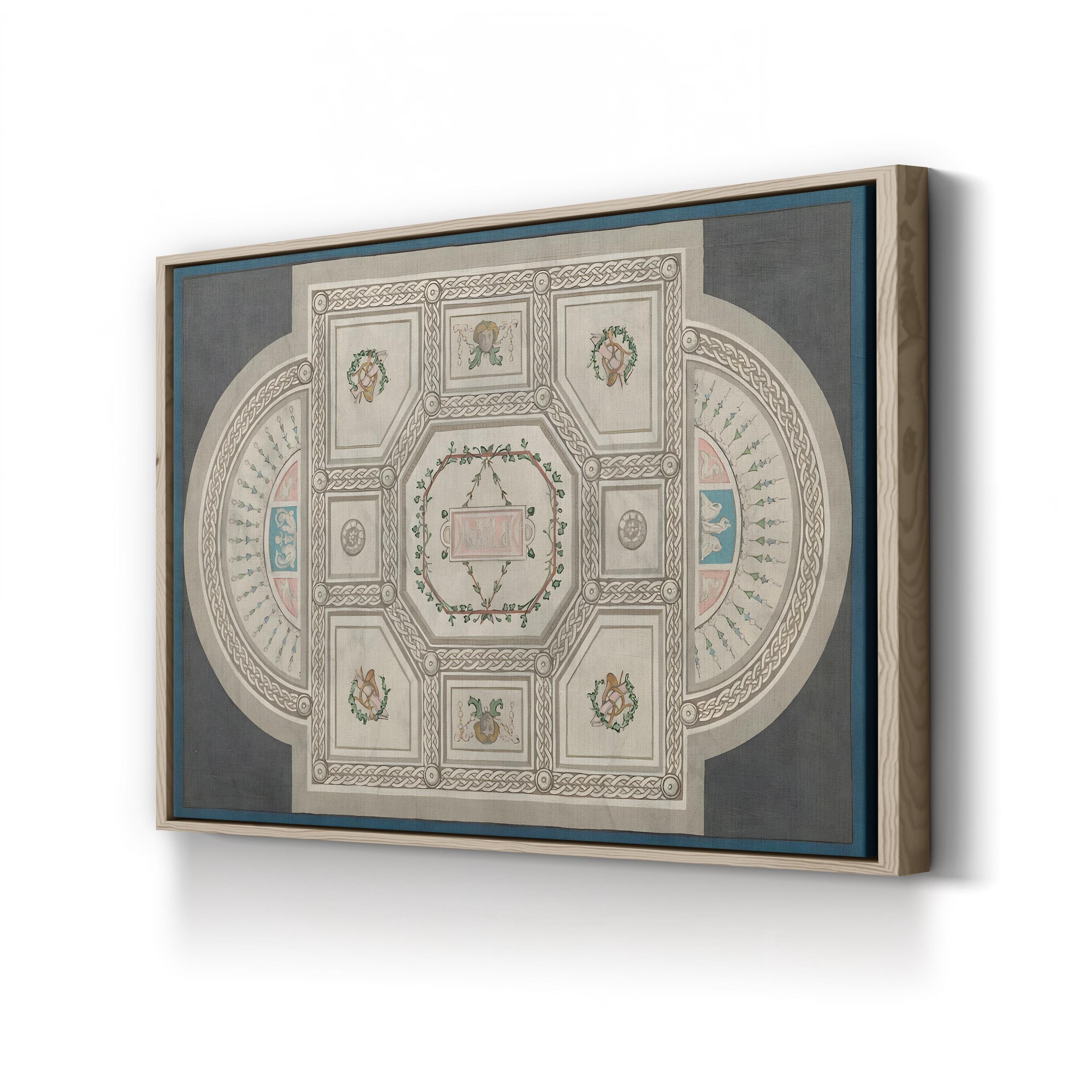 Parisian Ceiling Design by June Erica Vess canvas print in Oak framed canvas