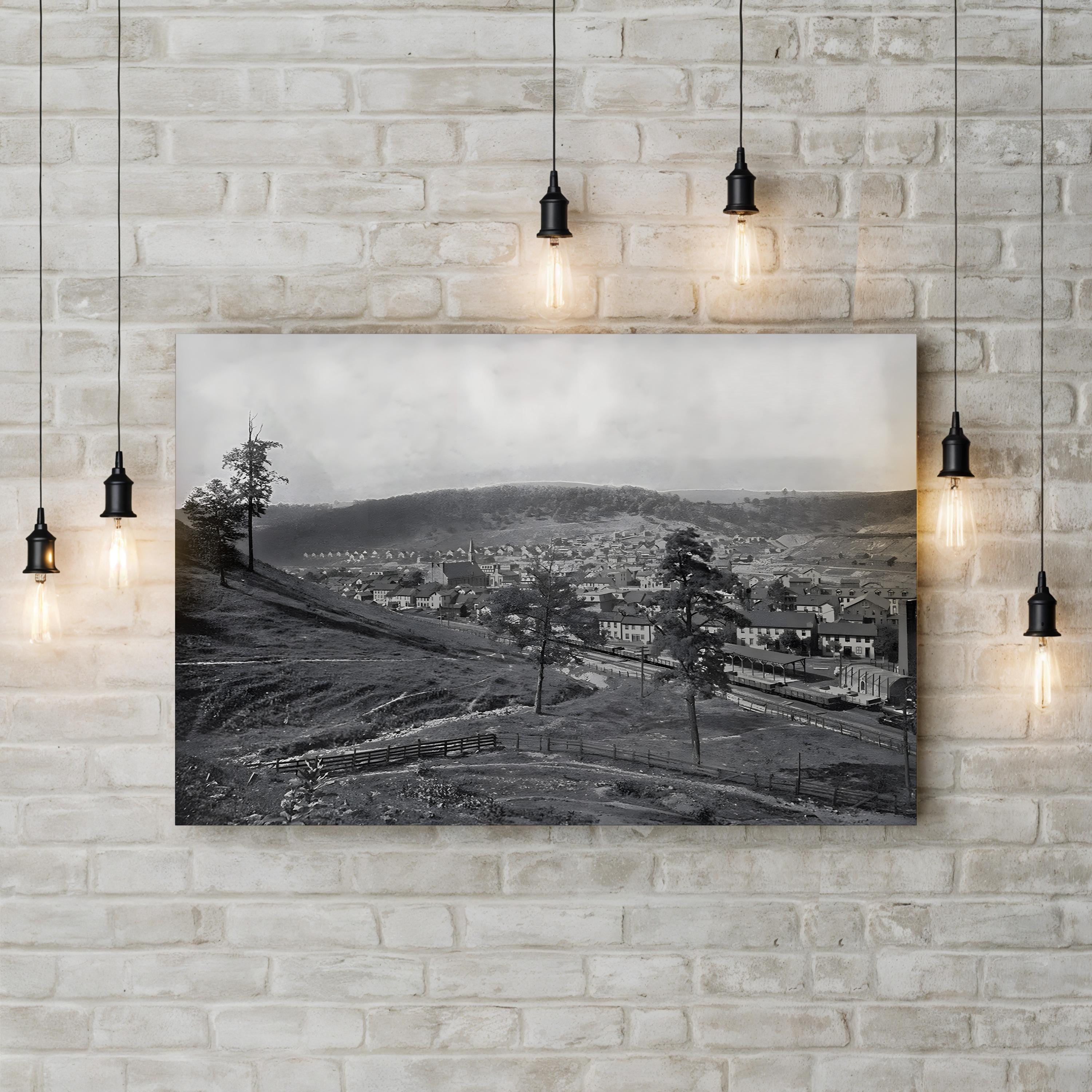 Pennsylvania, Johnstown, c.1890 Wall Art | Early American Town Landscape Photography