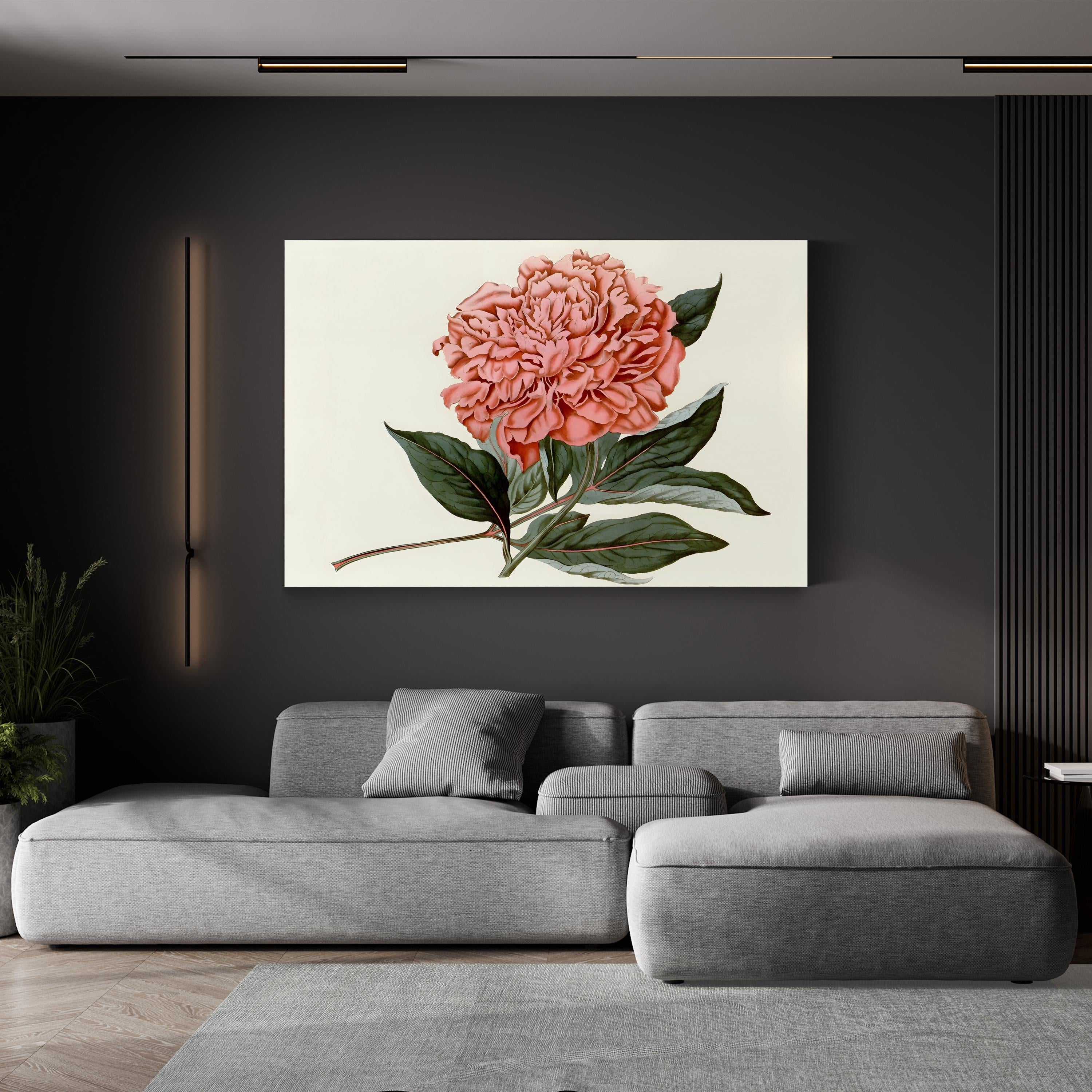 Peony Blush II – Vintage Botanical Floral Wall Art by Curtis Art