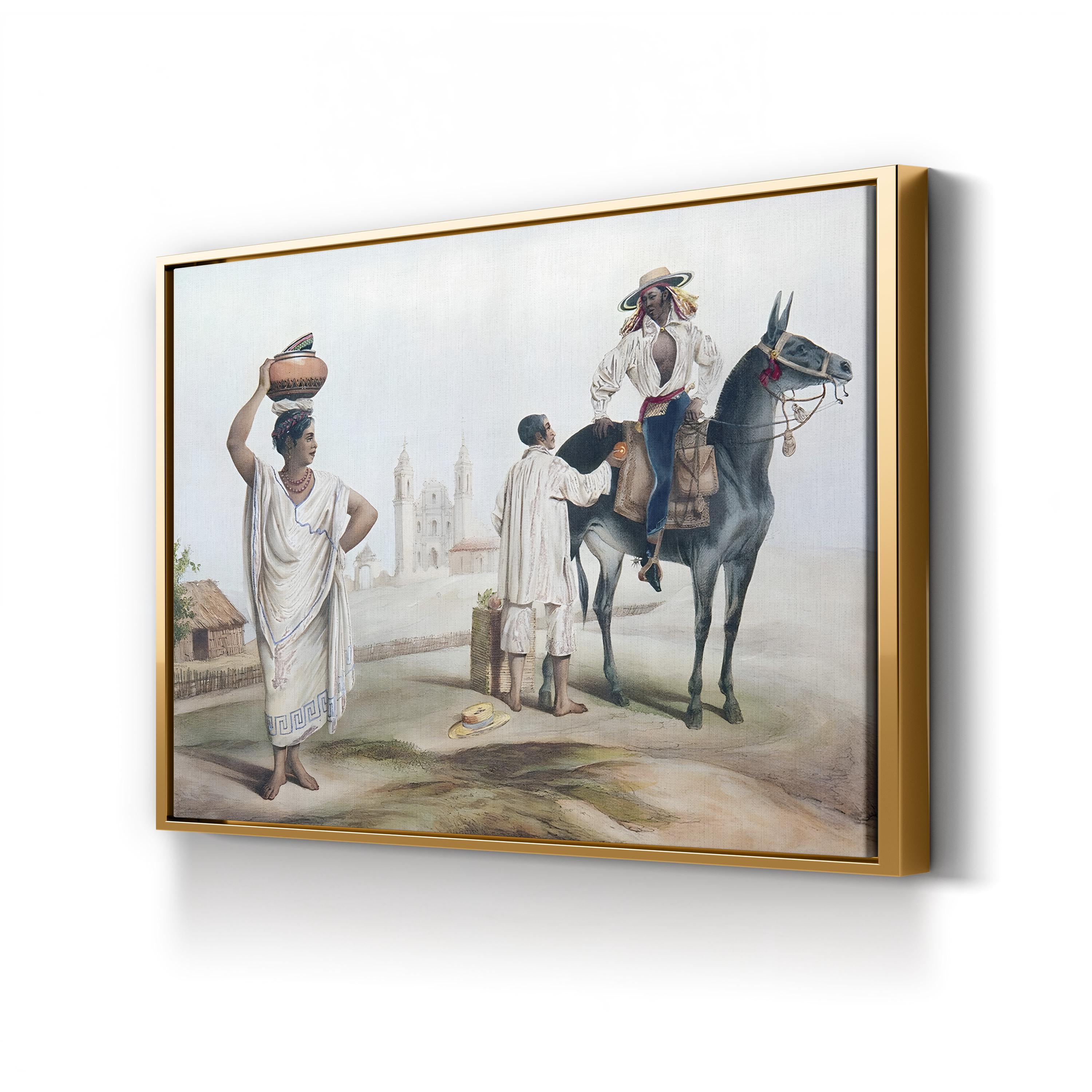 People of Tierra Caliente – Carlos Nebel Wall Art | 1830s Lithograph Canvas Print