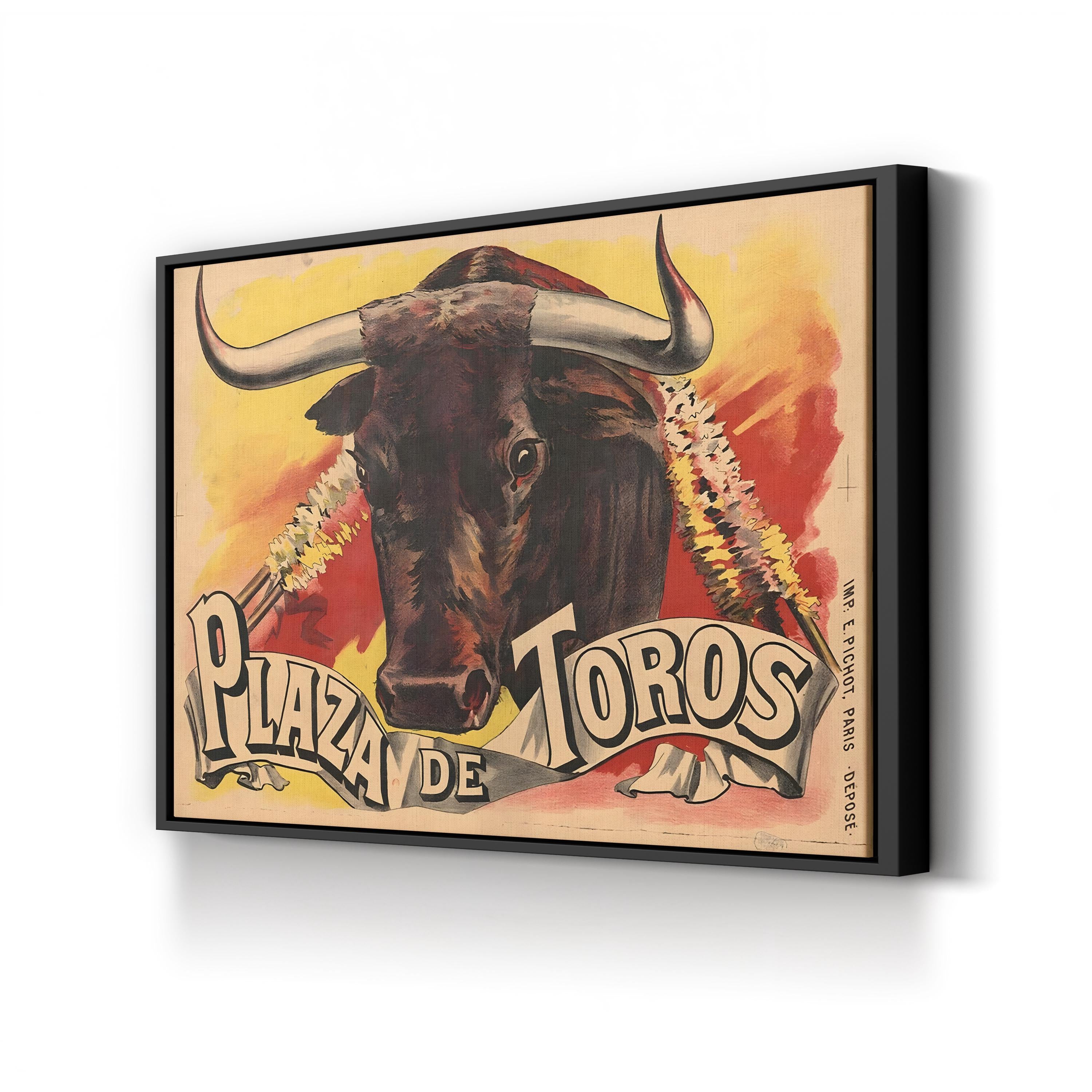 Spanish Advertising Art Vintage Bullfighting Poster at Plaza De Toro's
