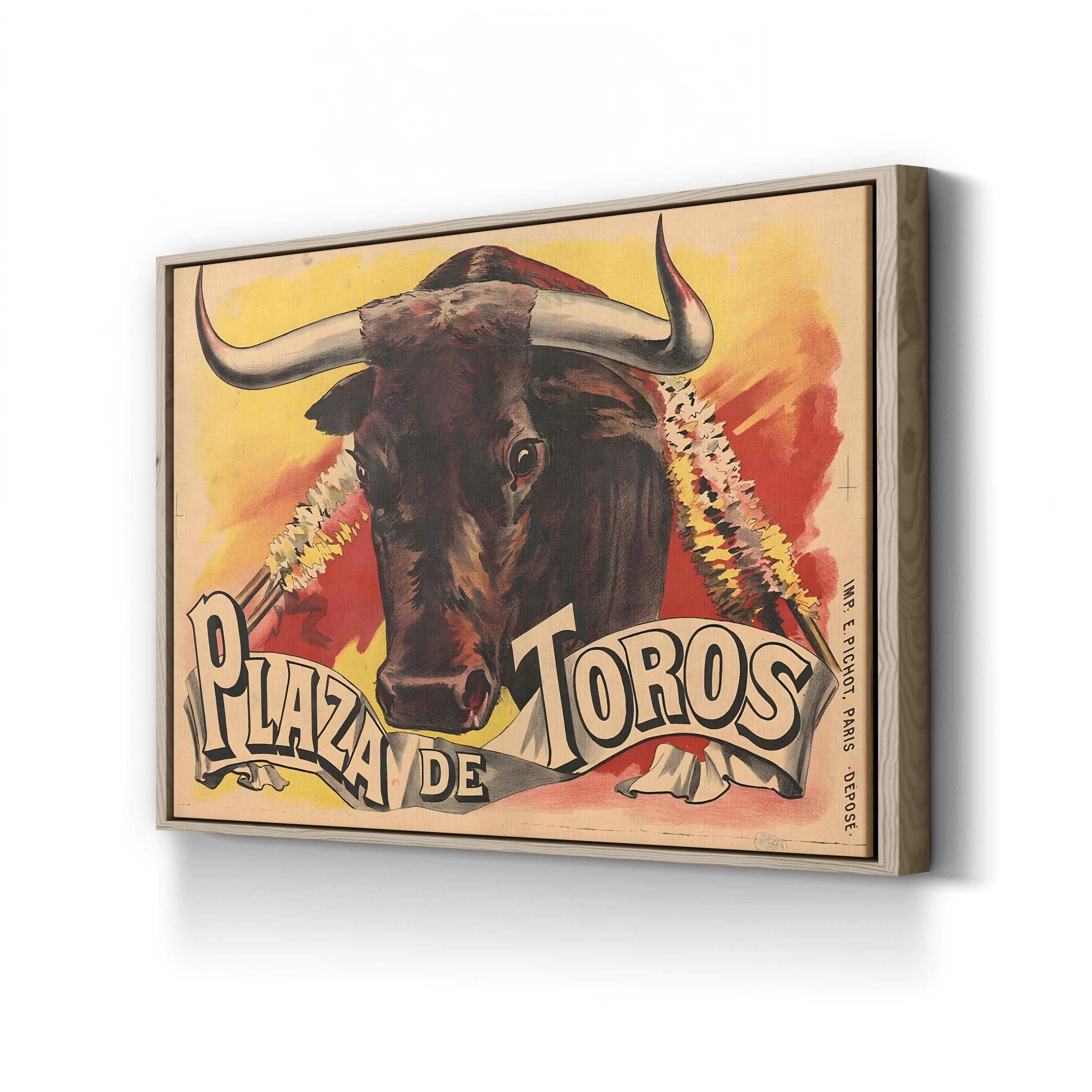 Spanish Advertising Art Vintage Bullfighting Poster at Plaza De Toro's