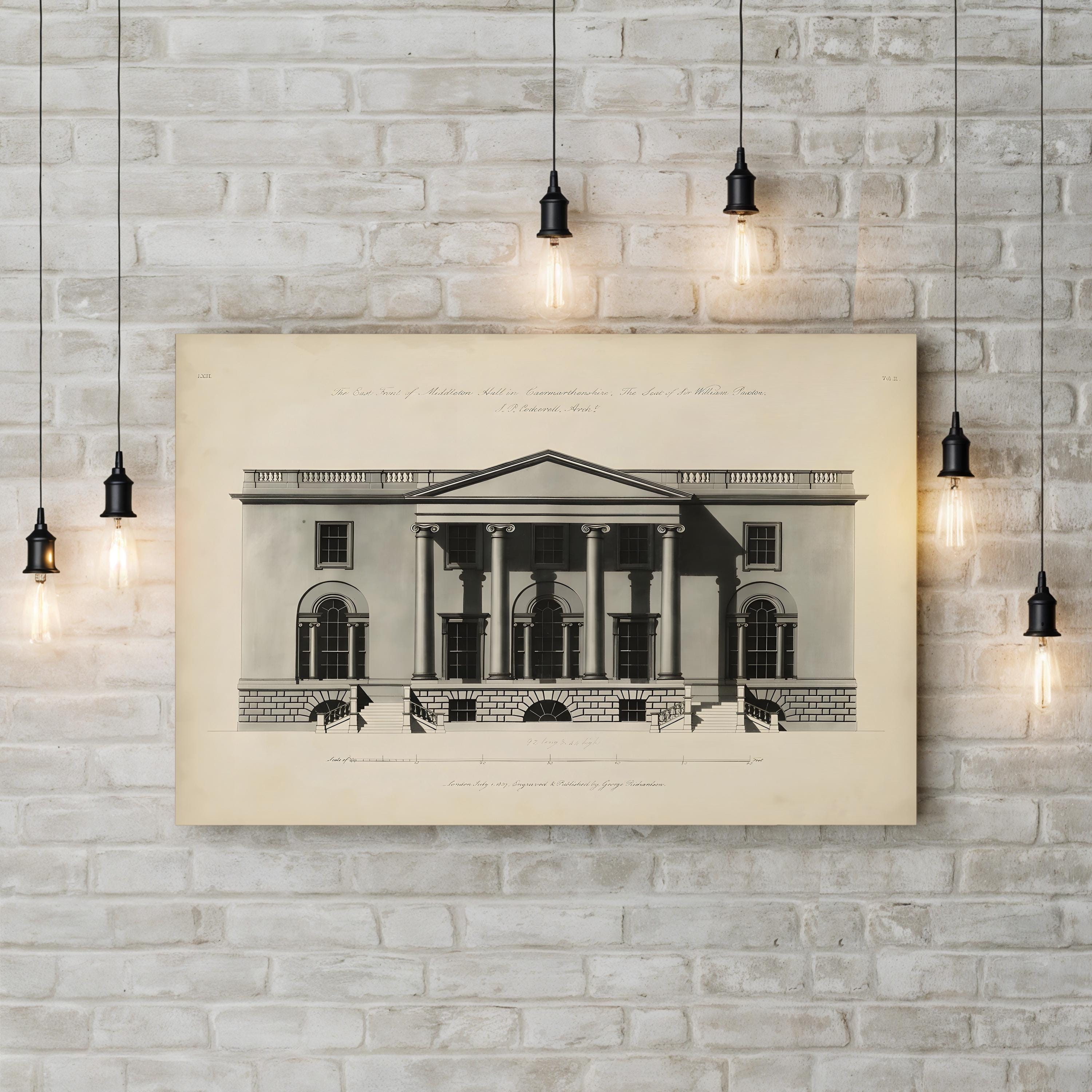 Richardson Architecture I Wall Art – Black and White Classical Architectural Print