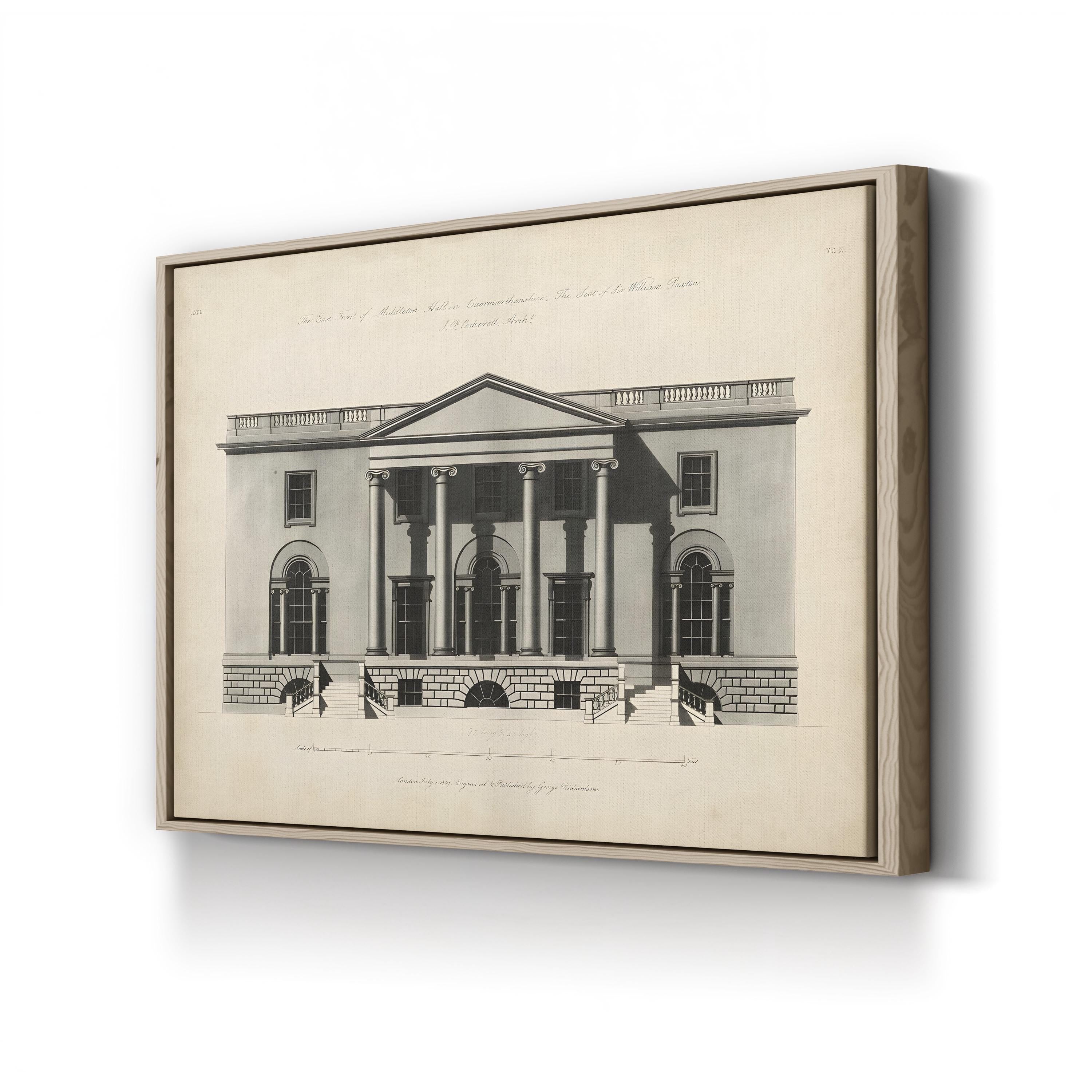 Richardson Architecture I Wall Art – Black and White Classical Architectural Print