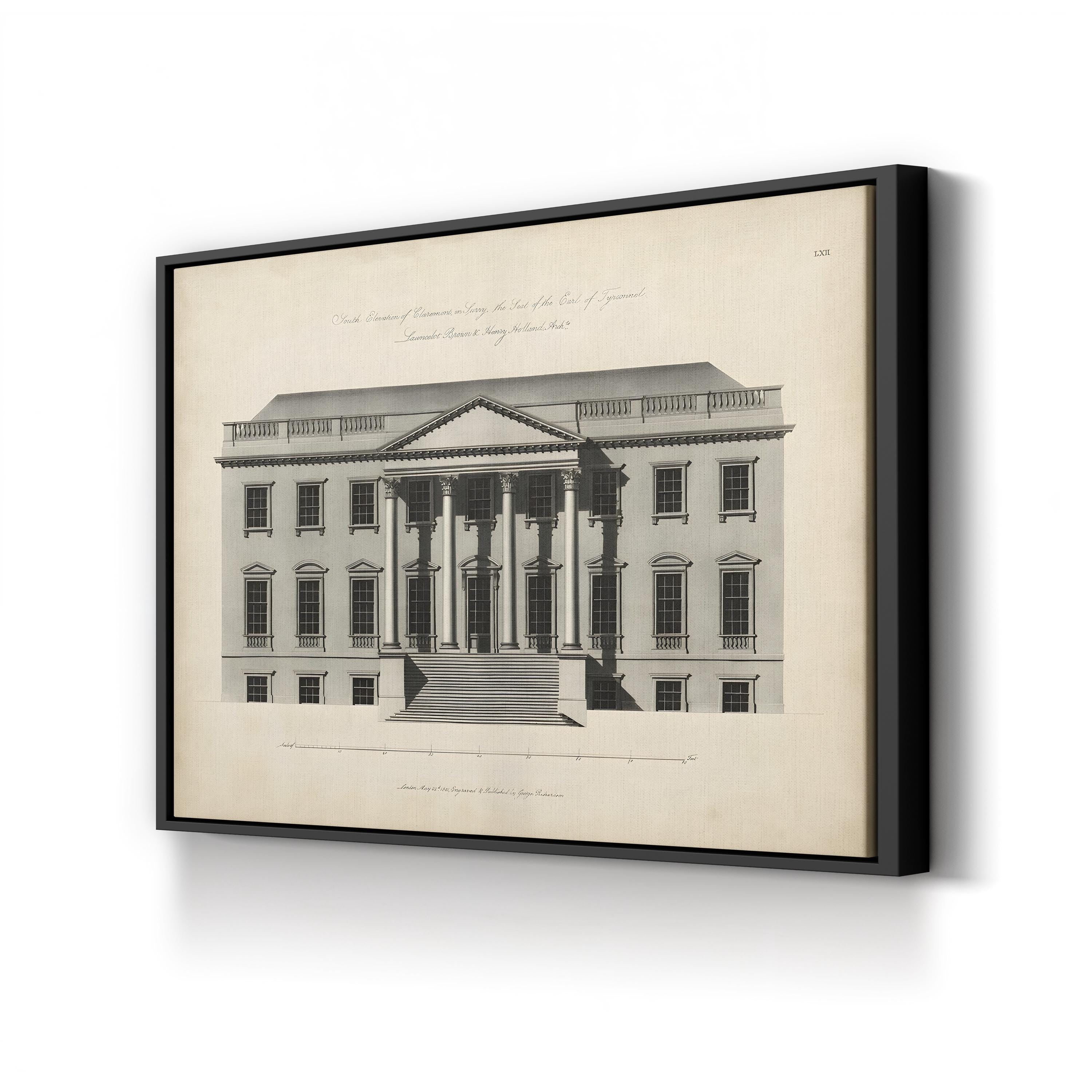 Richardson Architecture Print: Elegant Black and White Vintage Wall Art