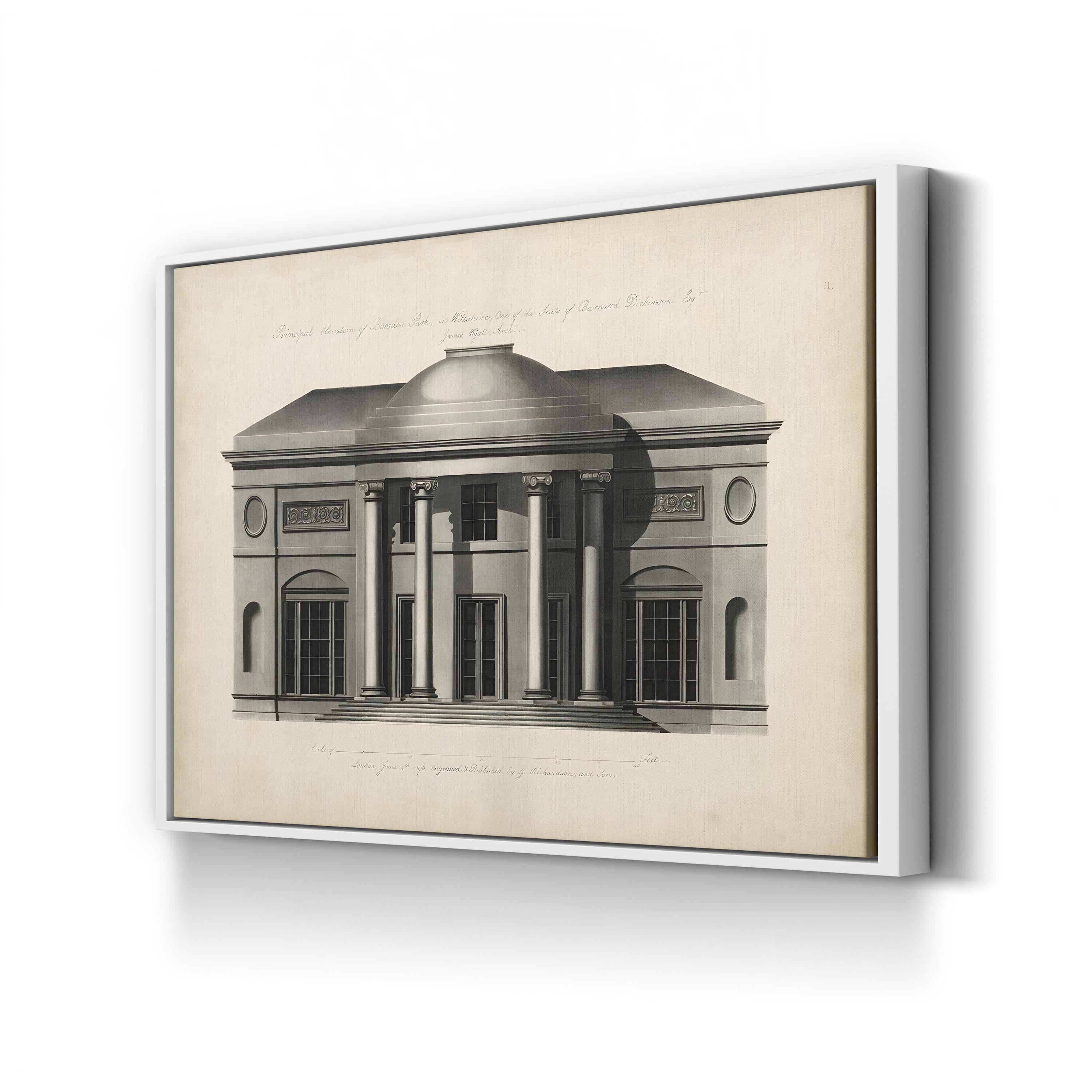 Richardson Architecture III Wall Art by George Richardson – Vintage Black & White Architectural Canvas