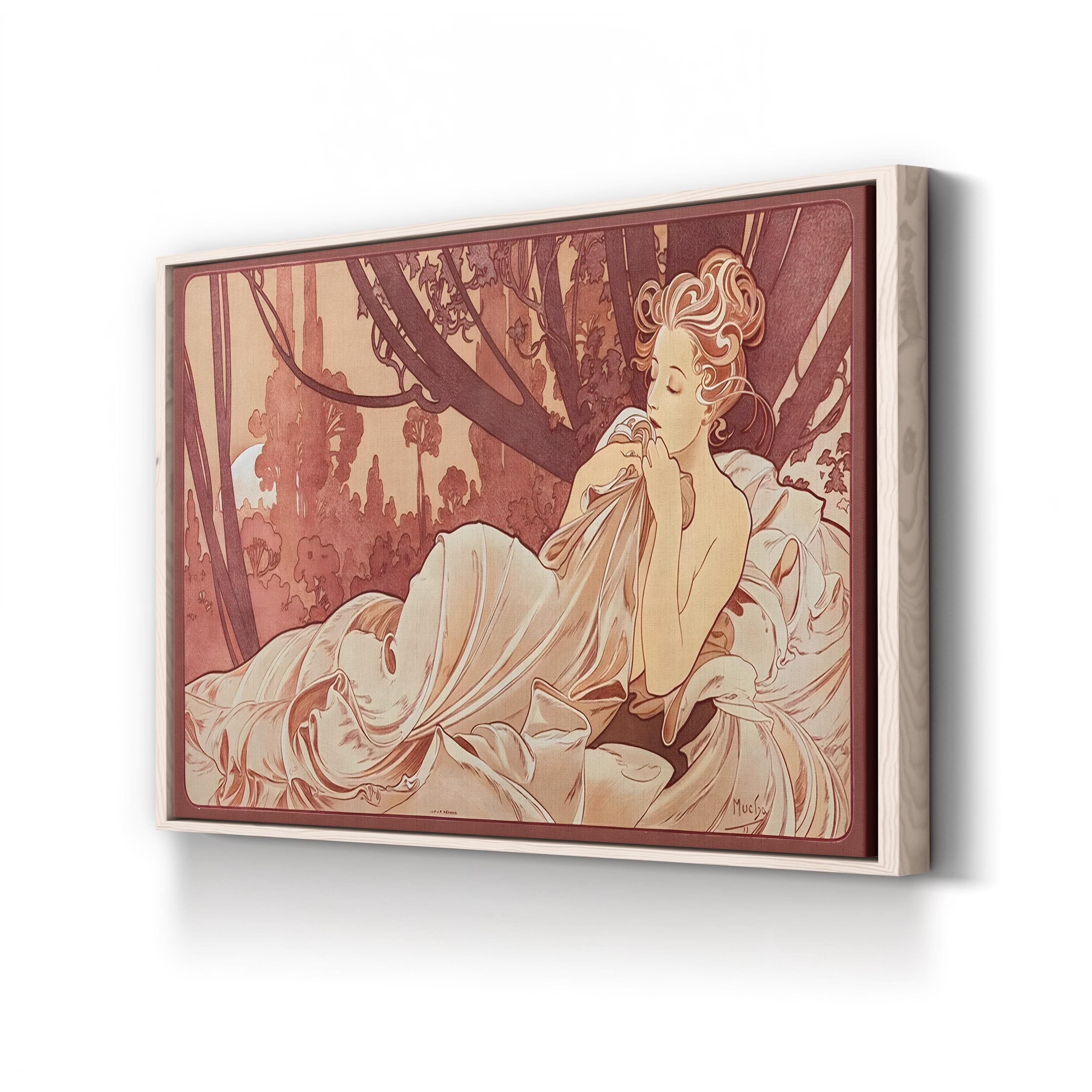 Sepia Mucha Wall Art by Vintage Apple Collection – Classical Figurative Illustration