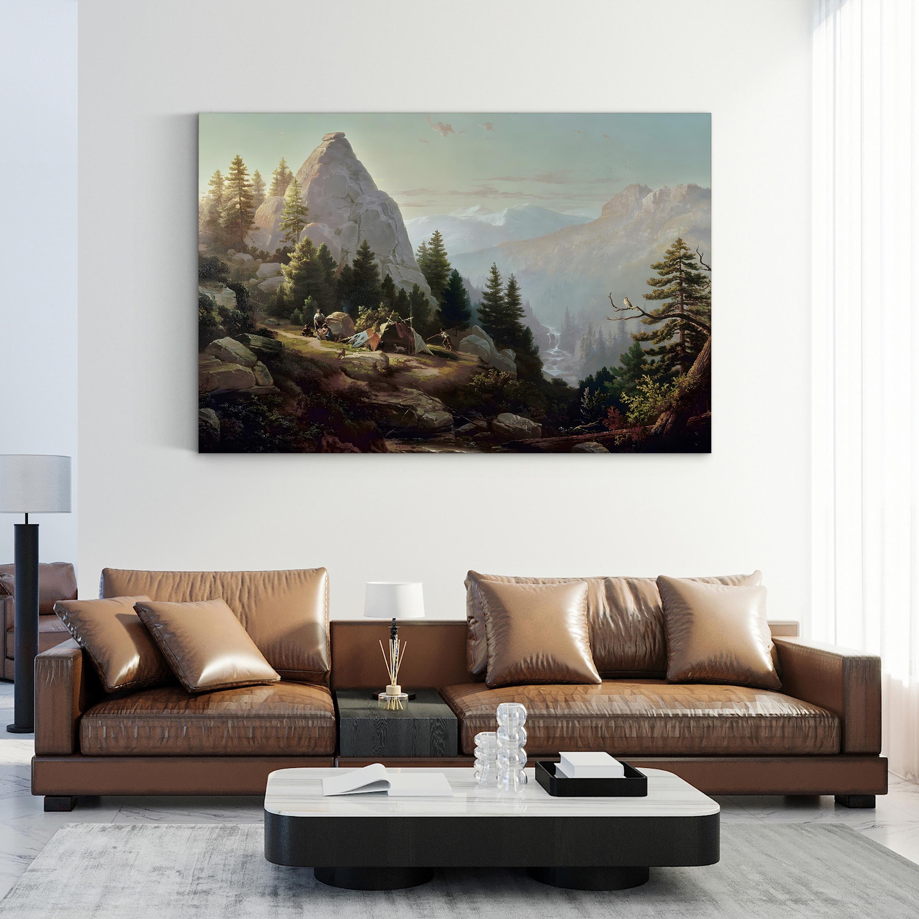 Sugar Loaf Peak, El Dorado County, c.1865 Wall Art by Thomas Hill – Vintage American Landscape Canvas Print