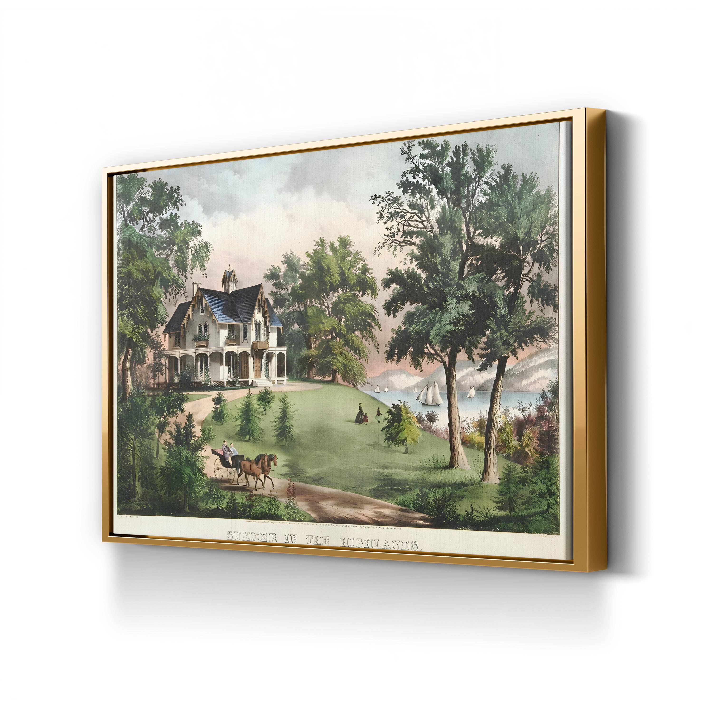 Summer in the Highlands, 1867 – Currier & Ives Wall Art | Scenic Landscape Canvas Print