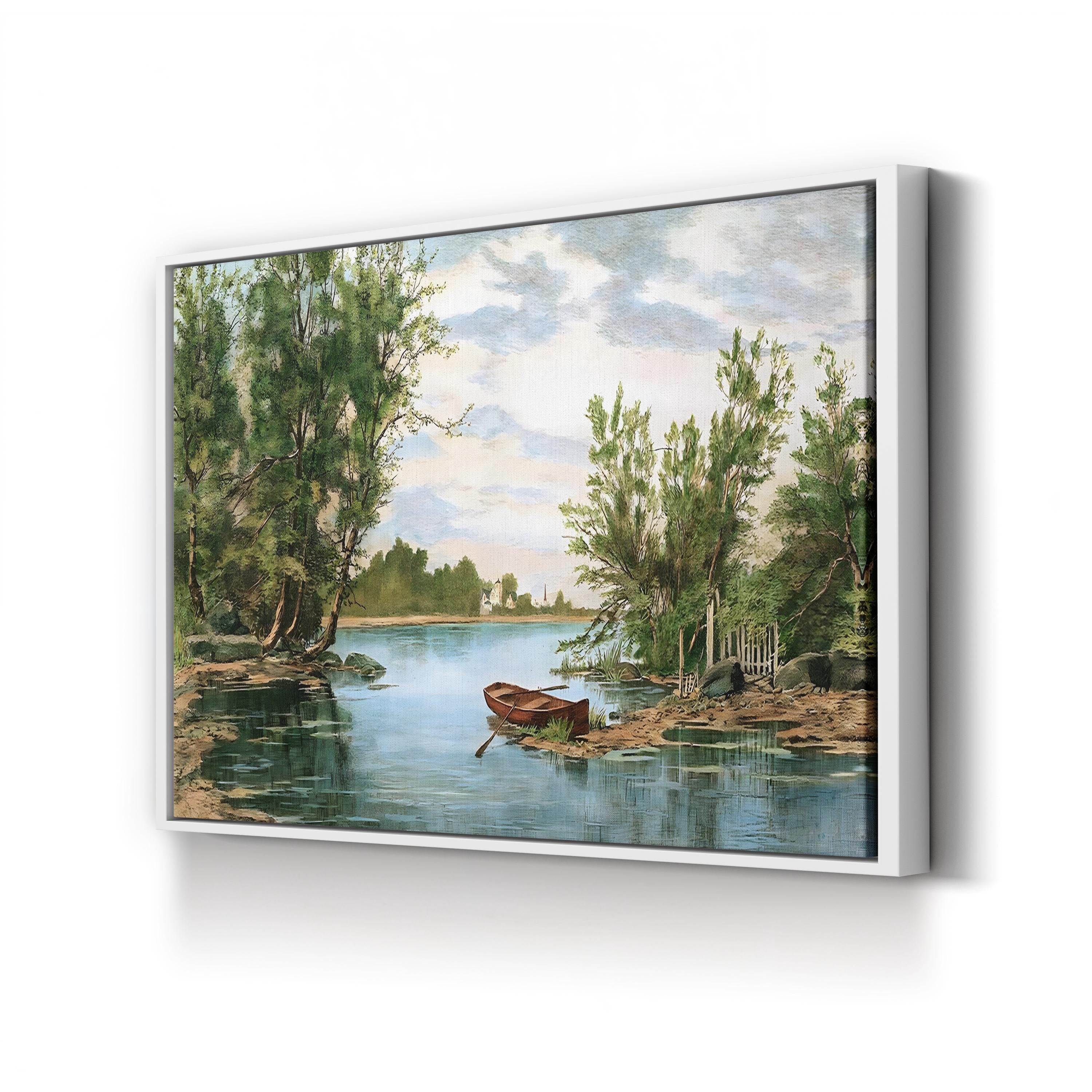 The Cove Canvas Art – Tranquil River Landscape Wall Decor