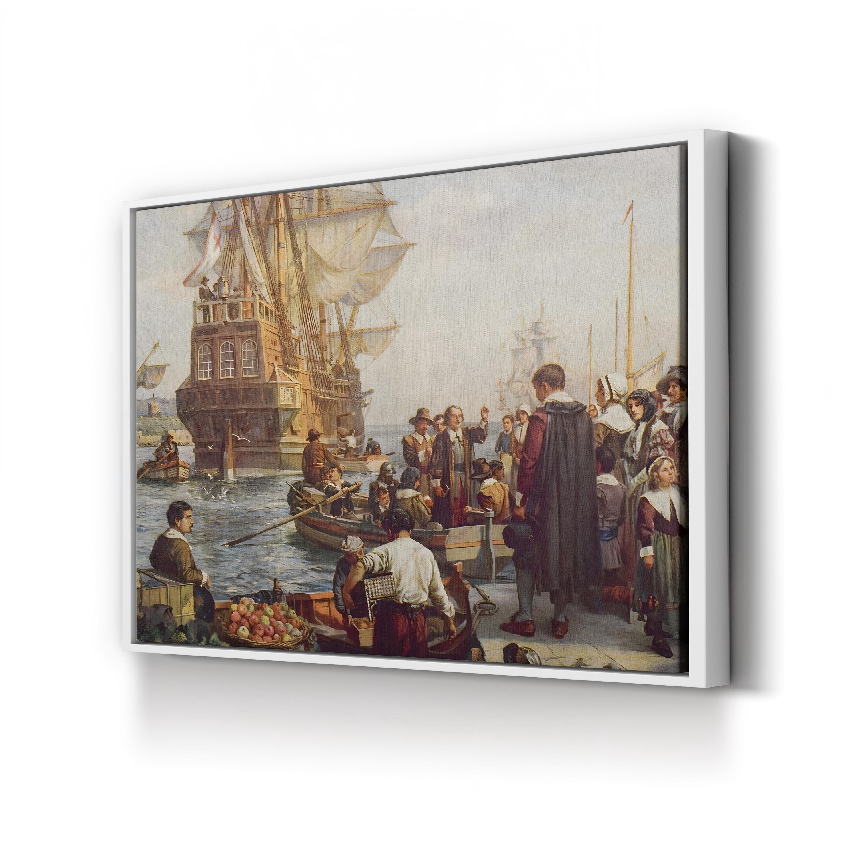 Maritime in 1620 the Historic The Departure of the Pilgrim Fathers
