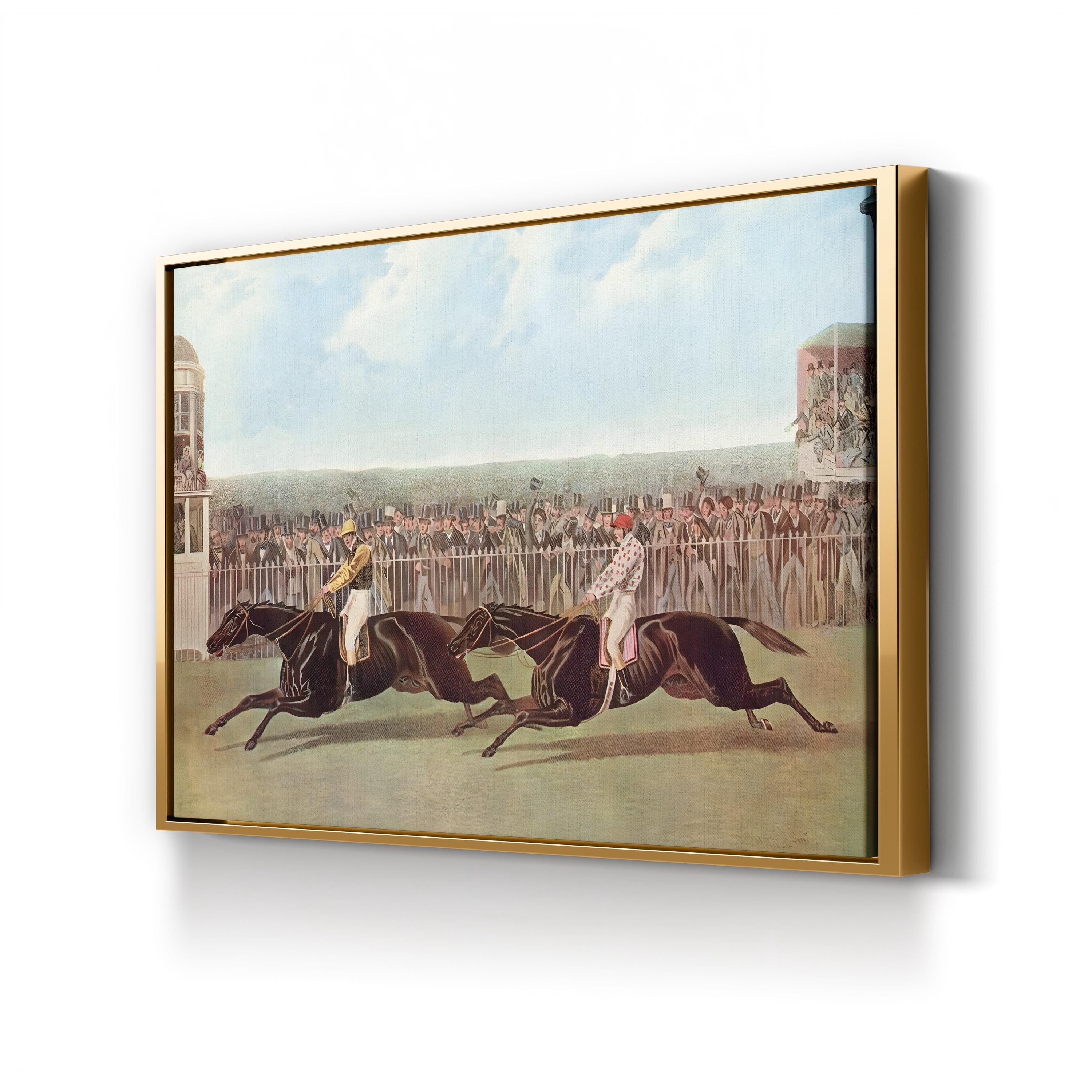 The Flying Dutchman and Voltigeur at York Racecourse Wall Art | 19th Century British Horse Racing Print