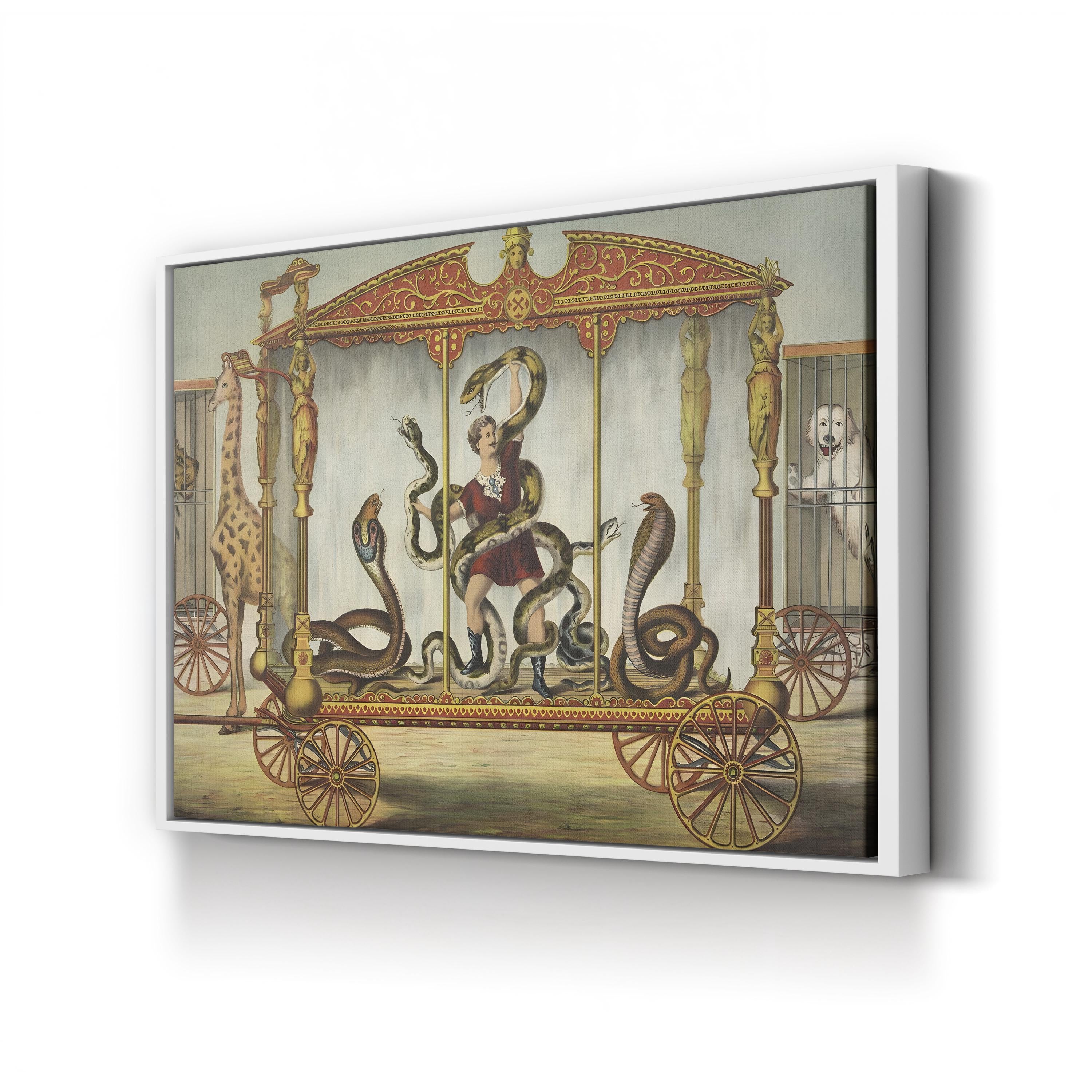 1874 Circus Snake Wagon – Period Illustration Wall Art | Vintage Circus Poster Canvas Print