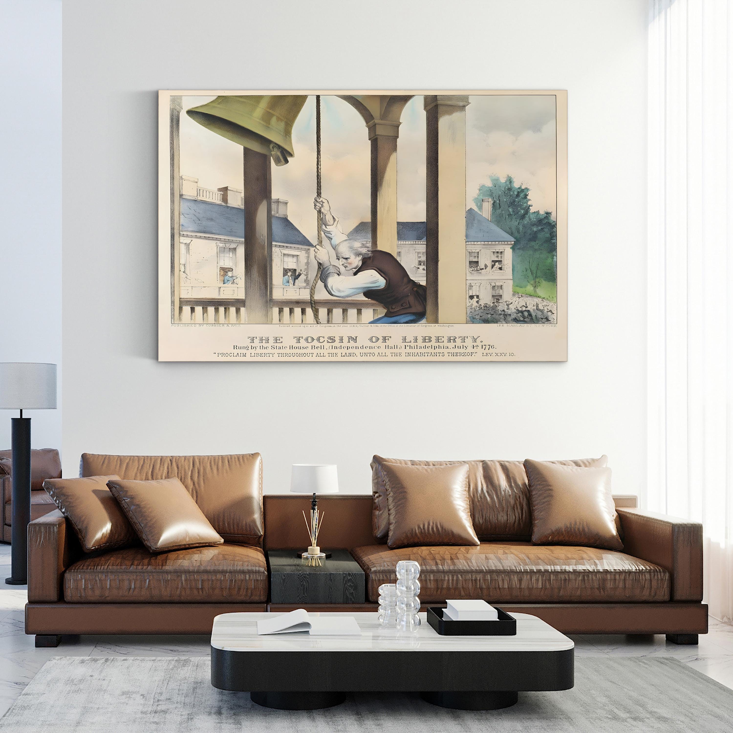 The Tocsin of Liberty 1776 – Currier & Ives Wall Art | Vintage Patriotic Canvas Print