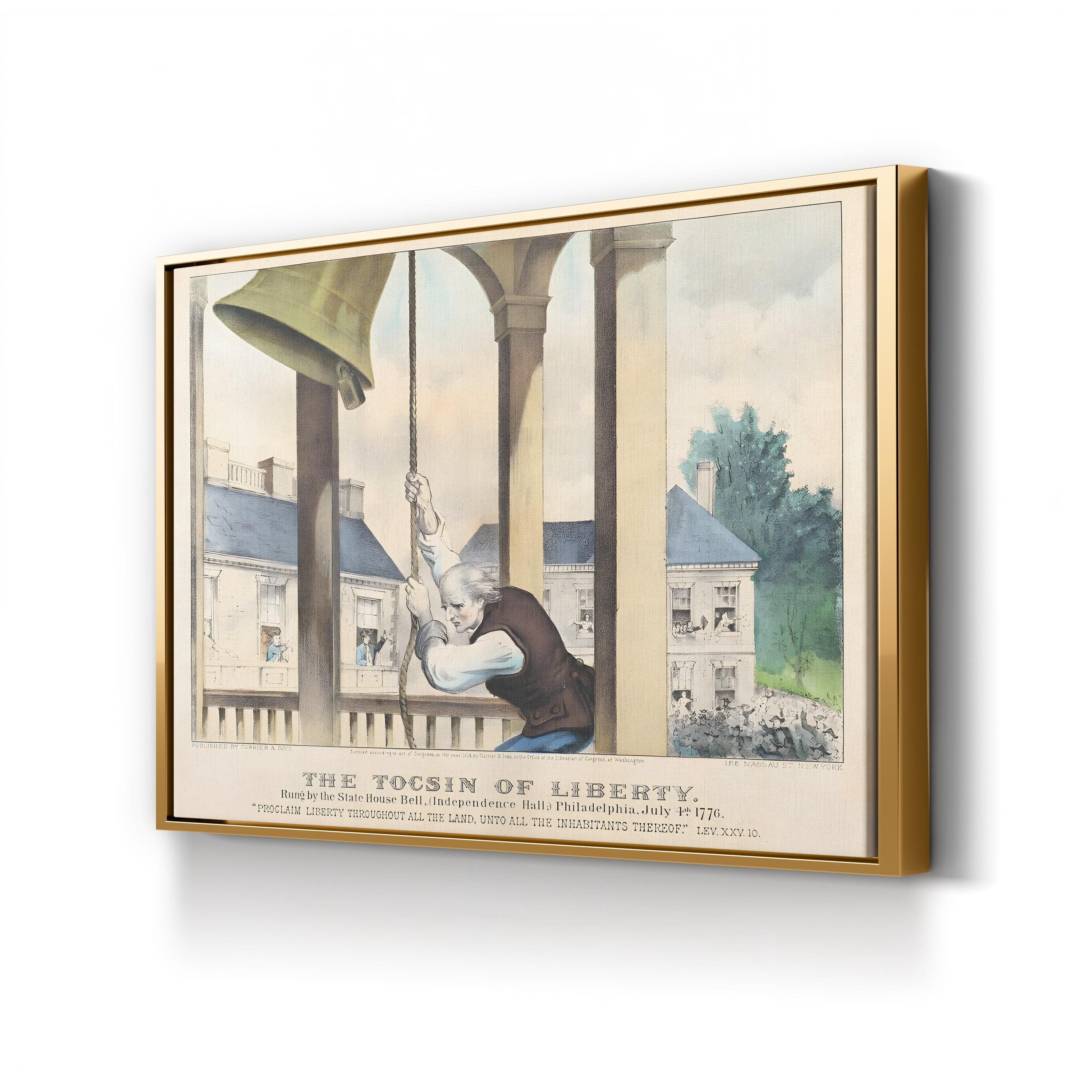 The Tocsin of Liberty 1776 – Currier & Ives Wall Art | Vintage Patriotic Canvas Print