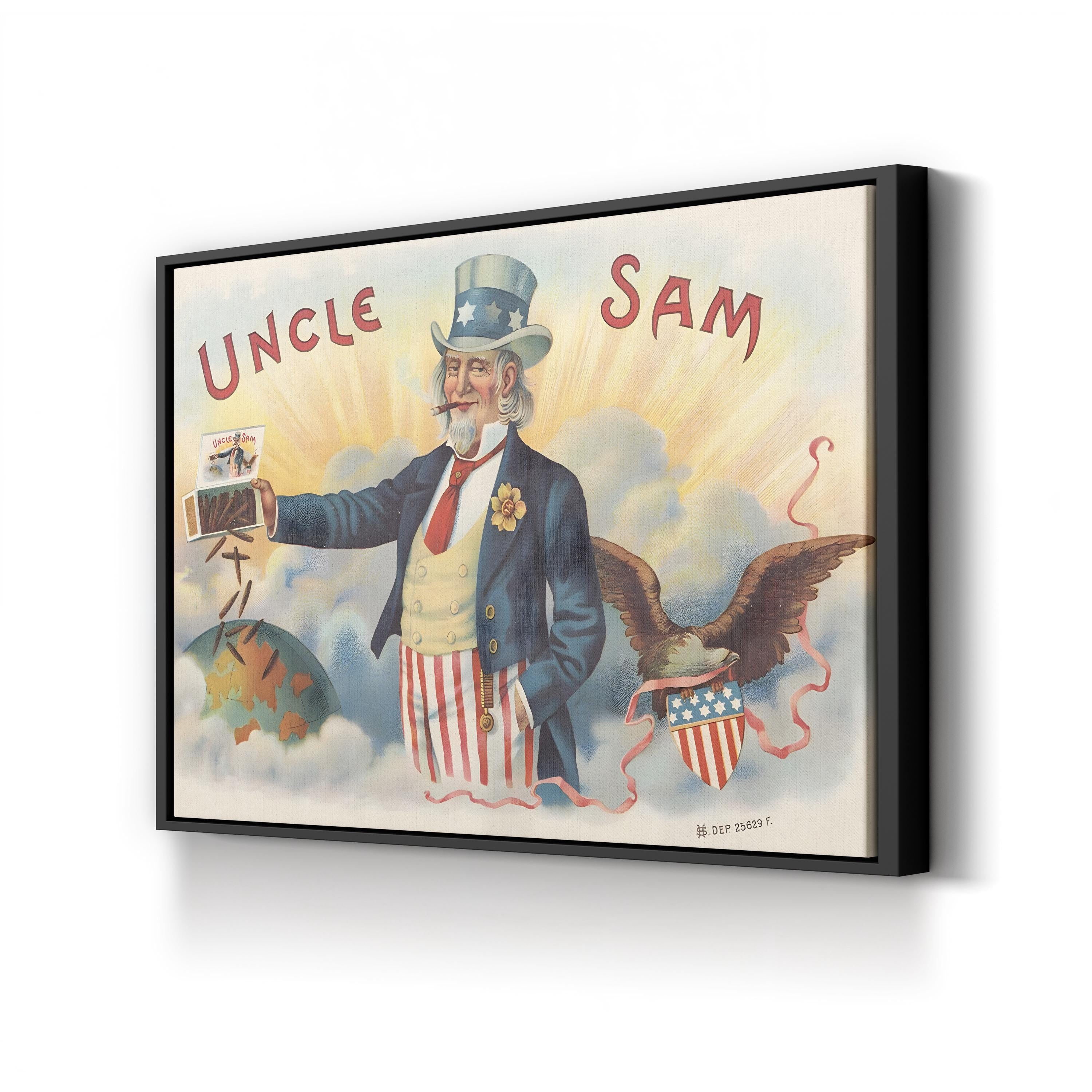 Uncle Sam I Want You WWII – Period Illustration Wall Art | Vintage Poster Canvas Print