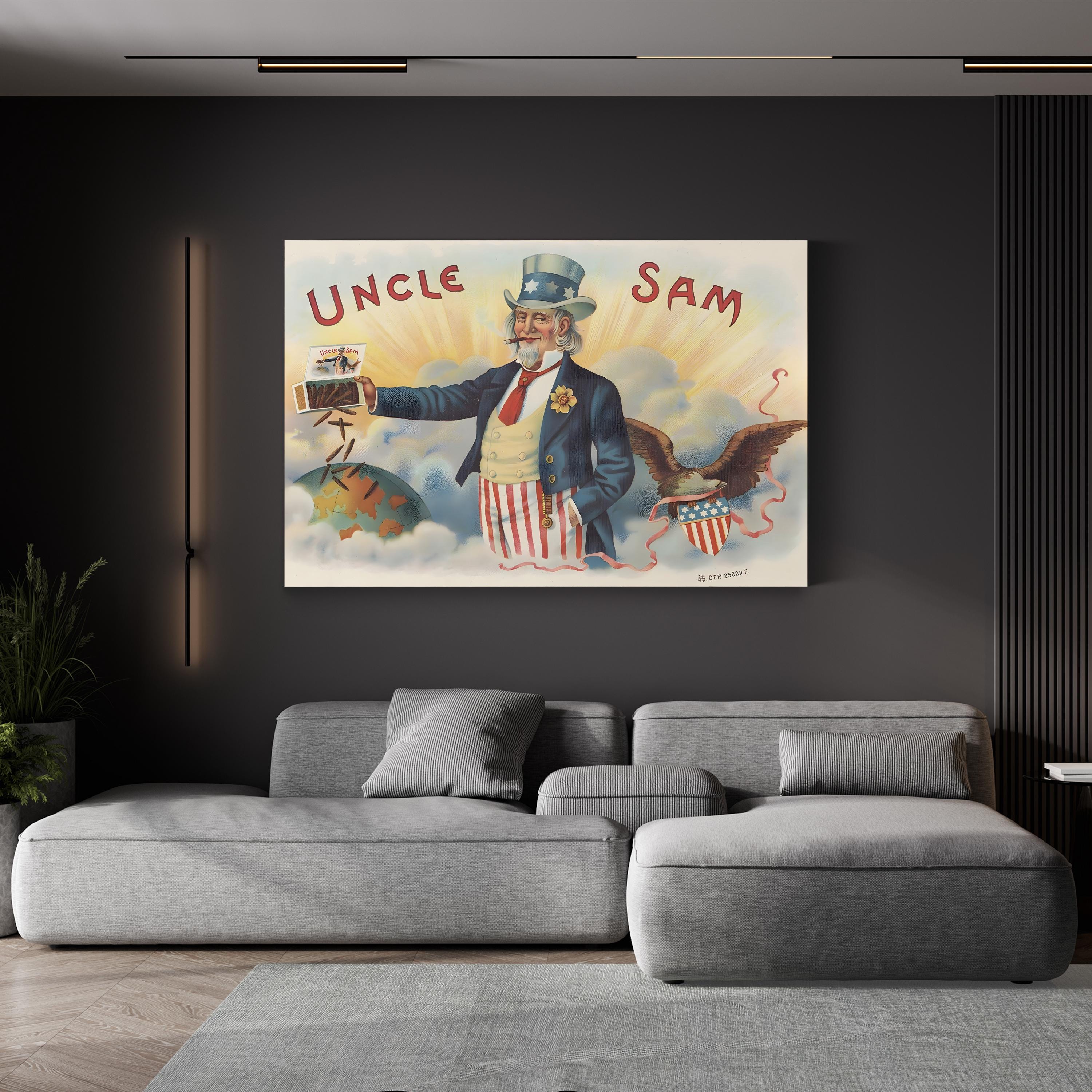 Uncle Sam I Want You WWII – Period Illustration Wall Art | Vintage Poster Canvas Print