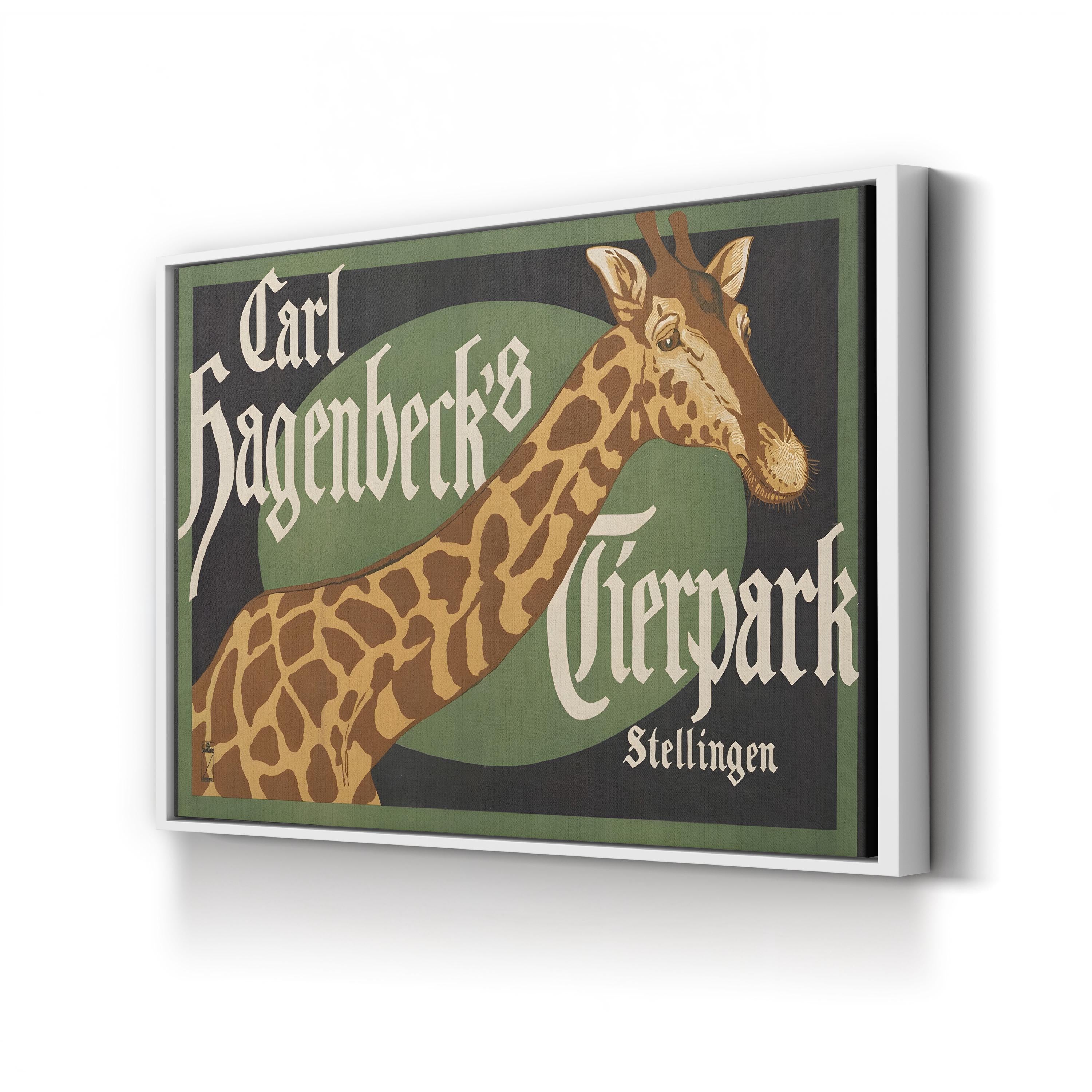 Early 20th-Century Zoo Carl Hagenbeck’s Giraffe Zoo Poster Wall Art