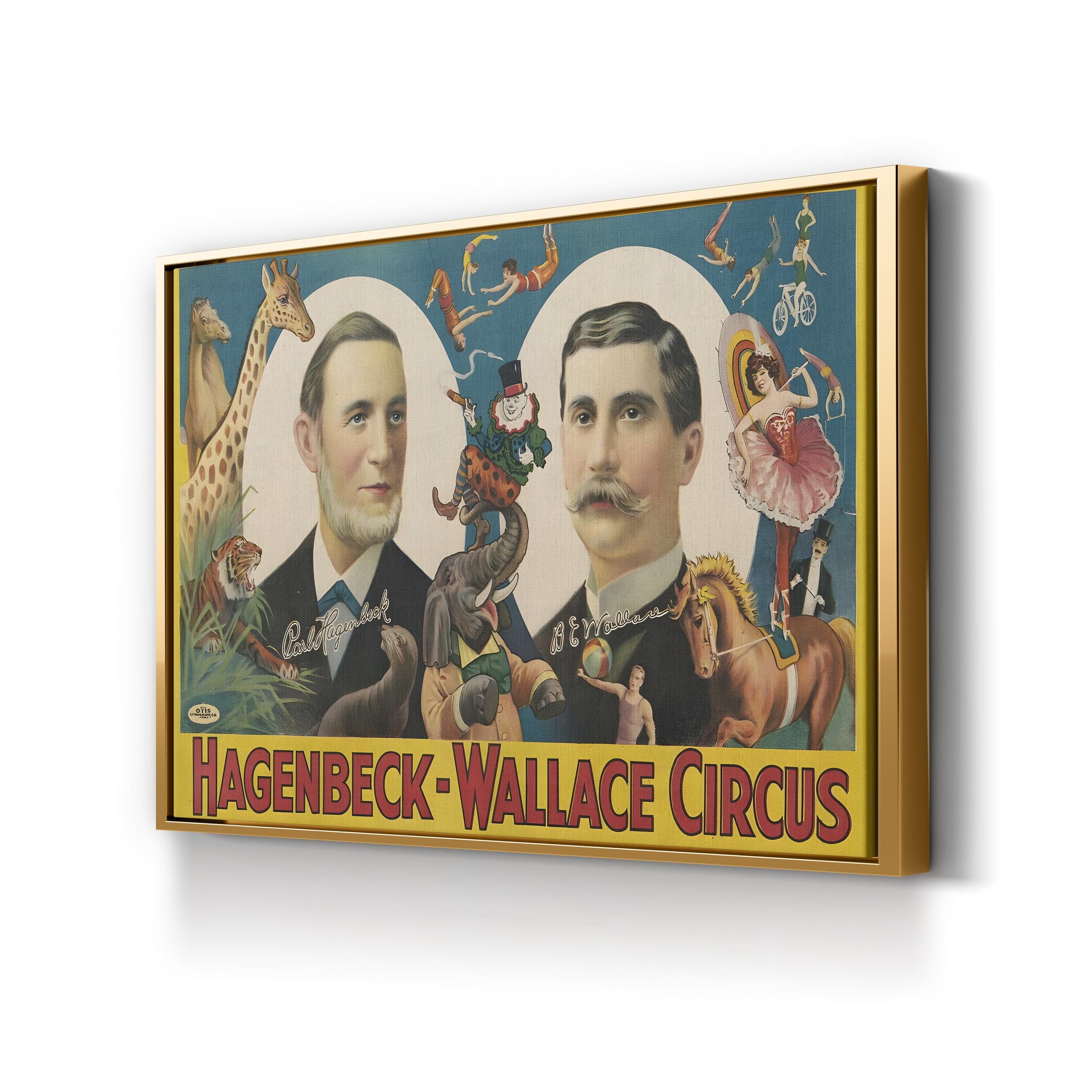 Hagenbeck & Wallace Circus Poster – Period Illustration Wall Art | Vintage Canvas Print