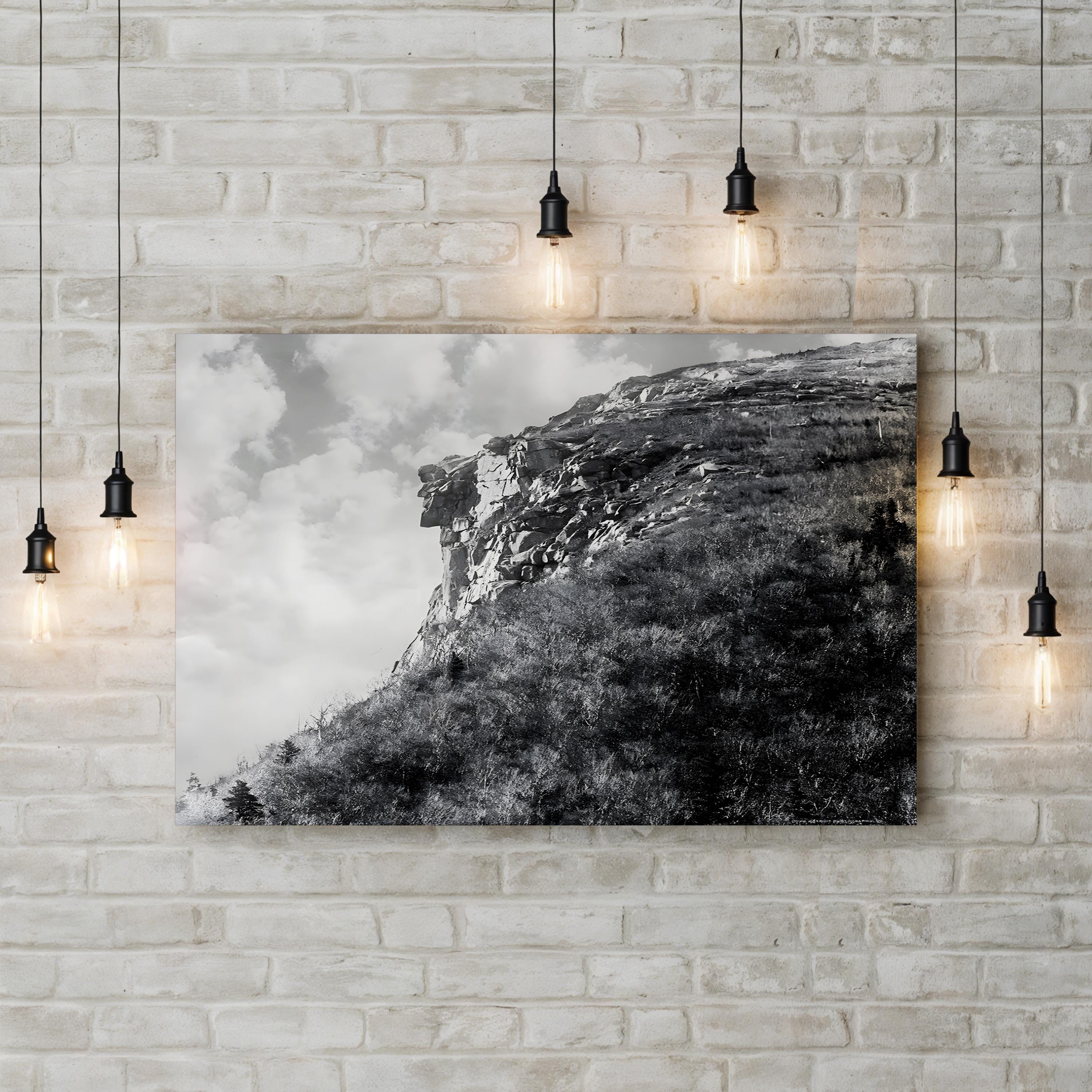 White Mountains New England – Vintage Photography Wall Art | Monochrome Canvas Print