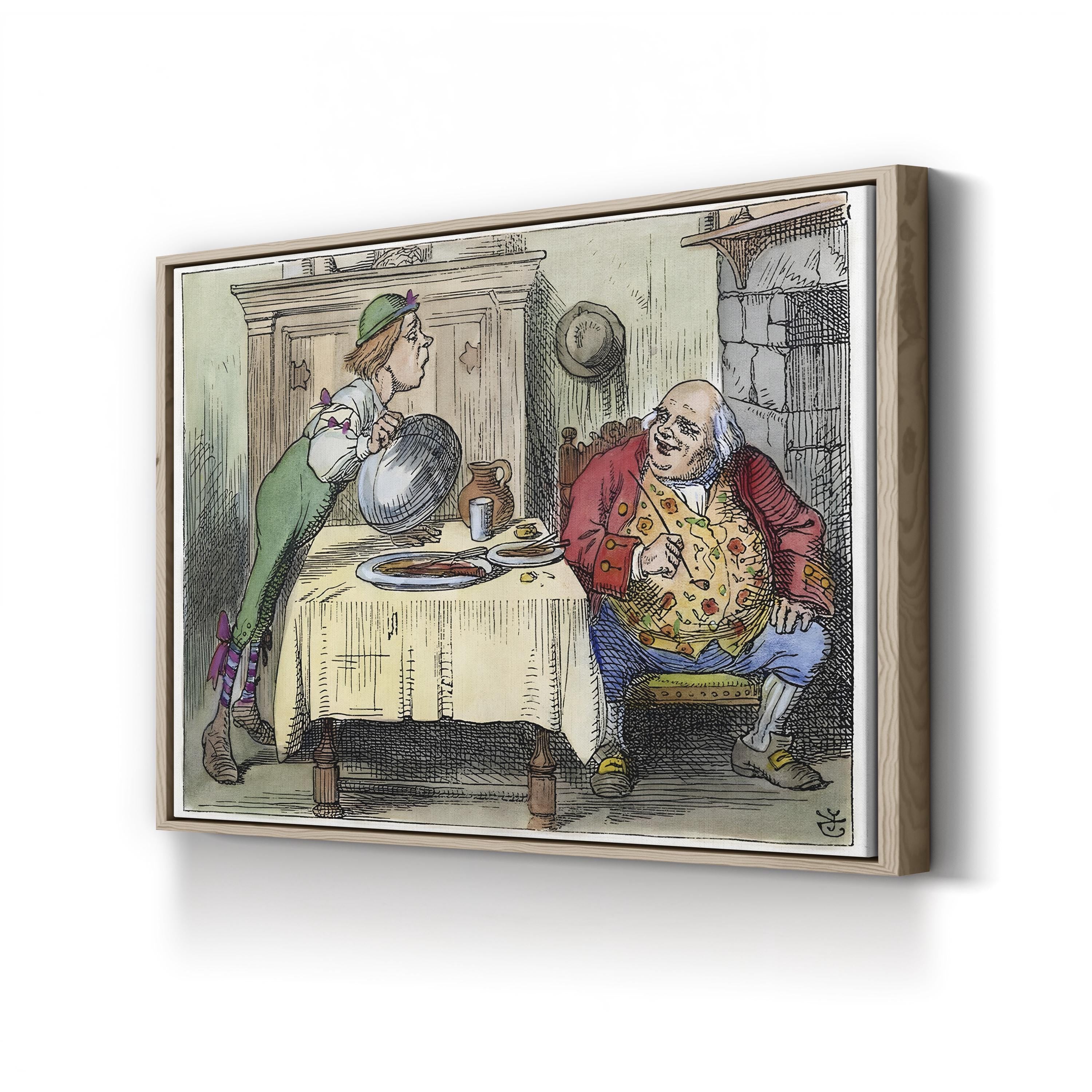 You Are Old, Father William, c. 1865 by John Tenniel canvas print in an oak frame