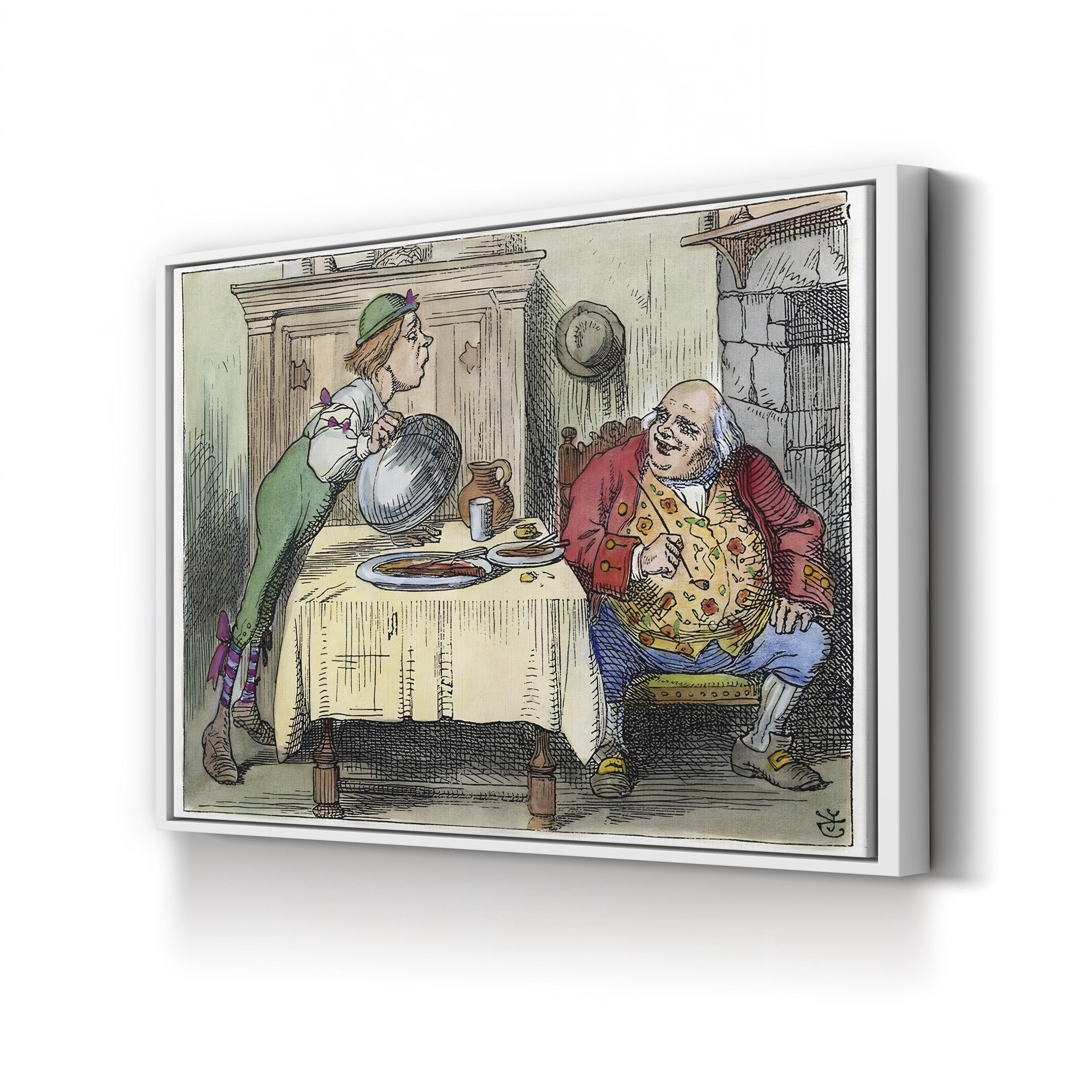 You Are Old, Father William, c. 1865 by John Tenniel canvas print in a white frame