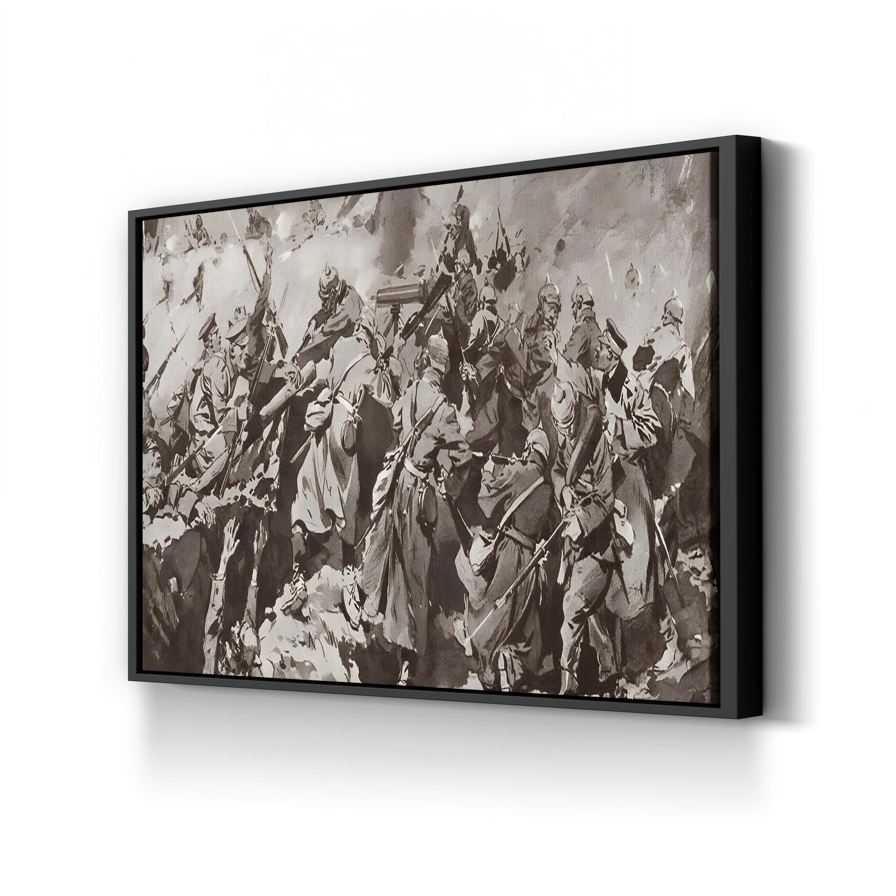 British Troops Overrun German Trench, Battle of Neuve Chapelle, France (1915) — WWI Historical Military Wall Art