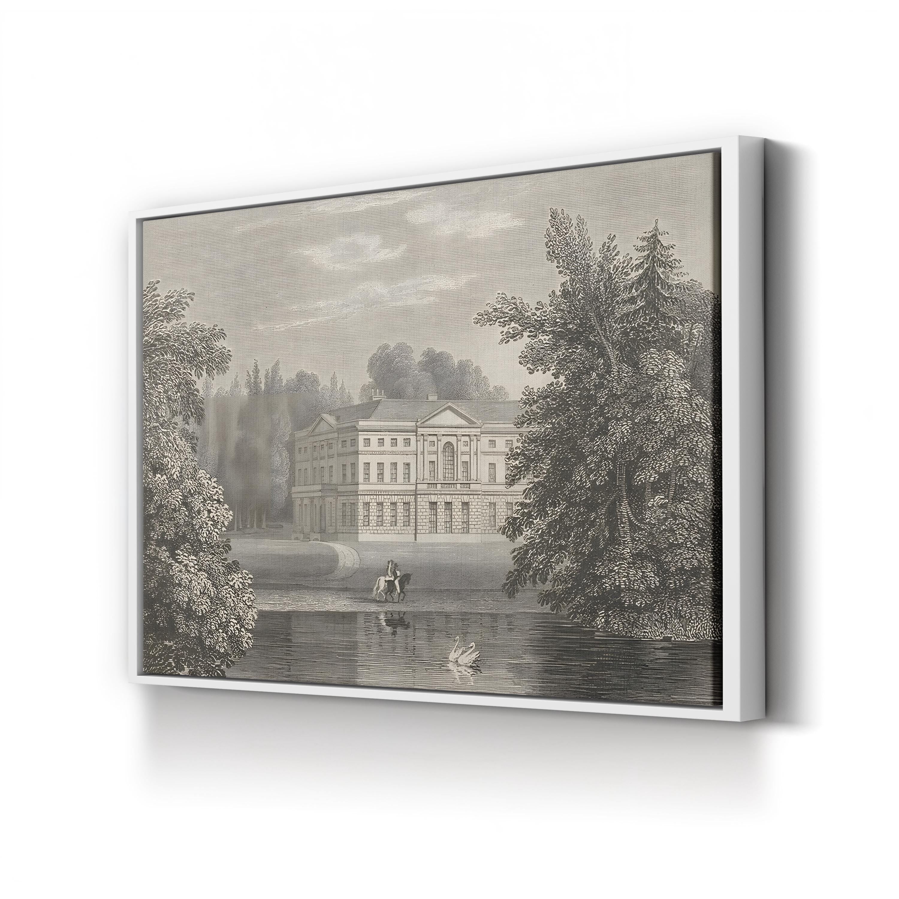 Busbridge Estate Drawing II, Surrey, England — Vintage Architectural Landscape Wall Art by Wild Apple Portfolio