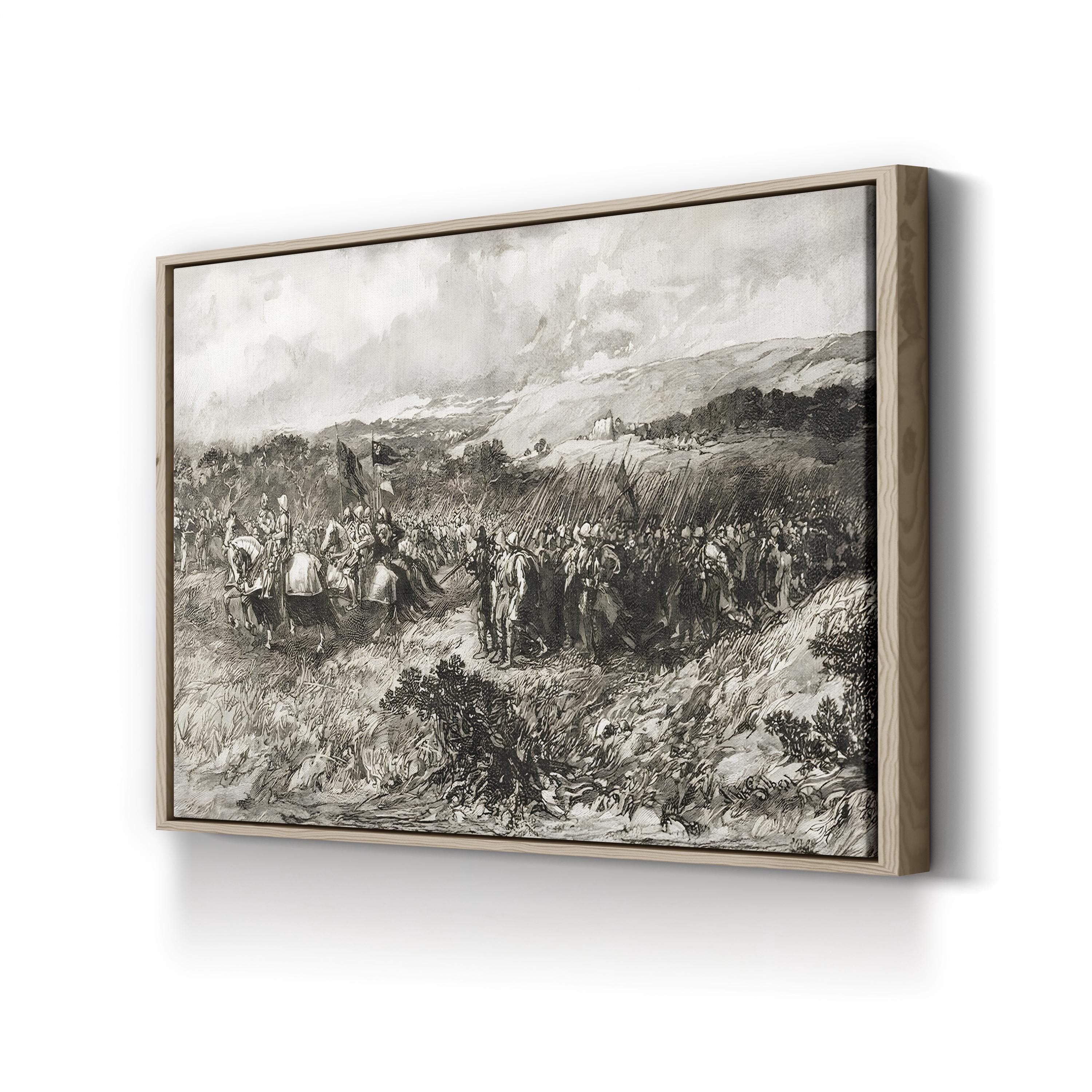 Crusaders on the March Wall Art — Sir John Gilbert 19th Century Historical Engraving