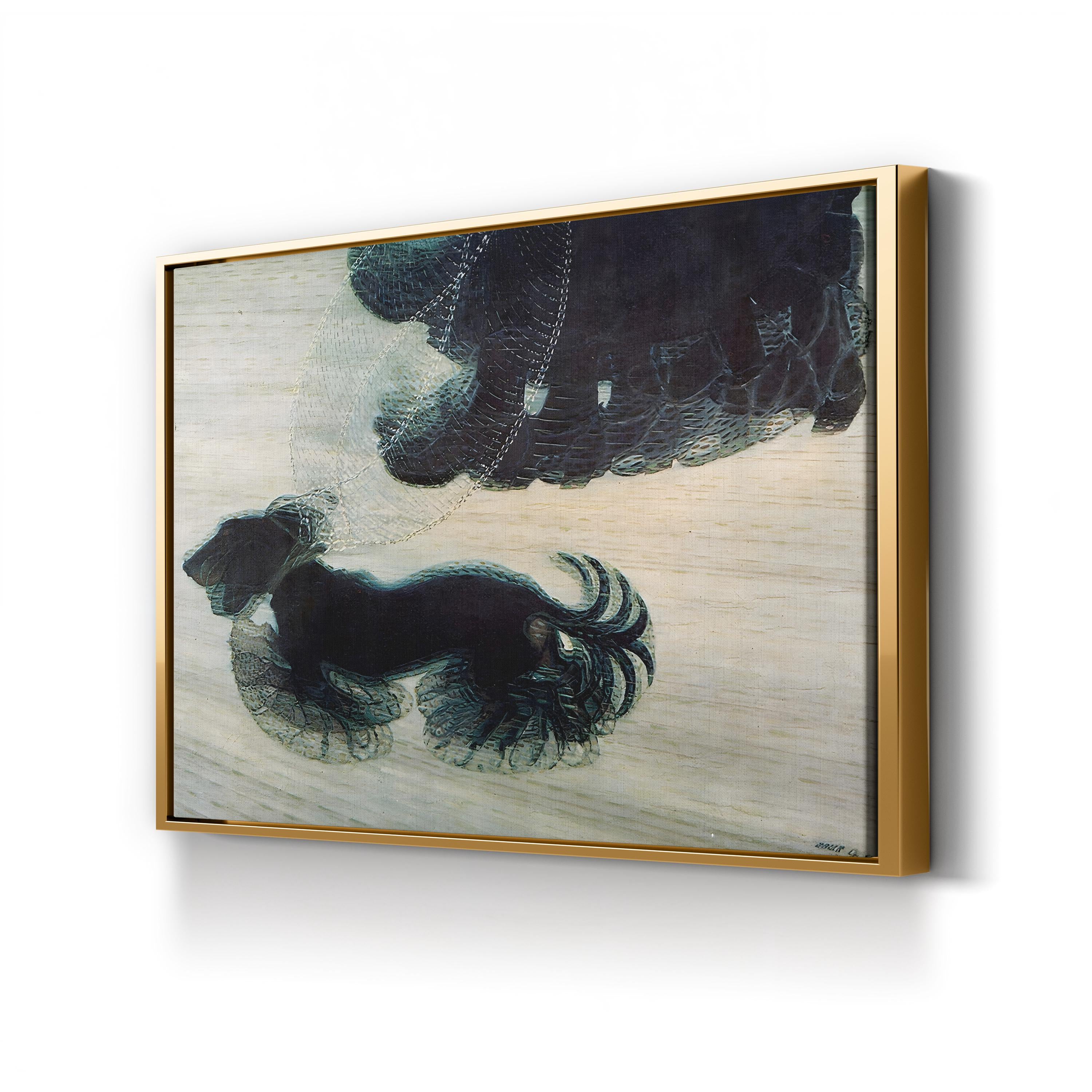 Walking Dog on a Leash — Contemporary Animal Illustration Wall Art by Mindy Sommers