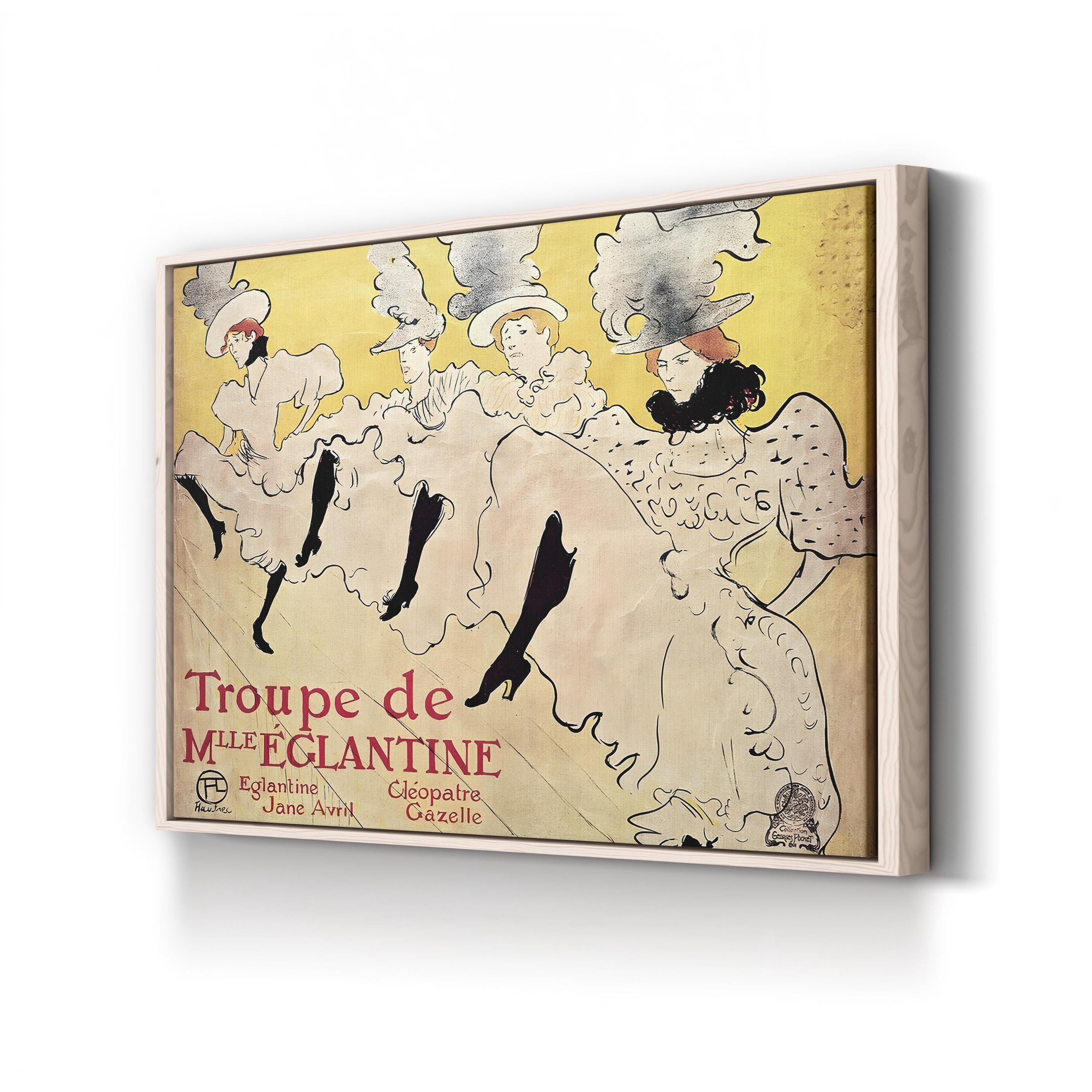 La Troupe de Mademoiselle Églantine Wall Art — Henri de Toulouse-Lautrec French Cabaret Poster