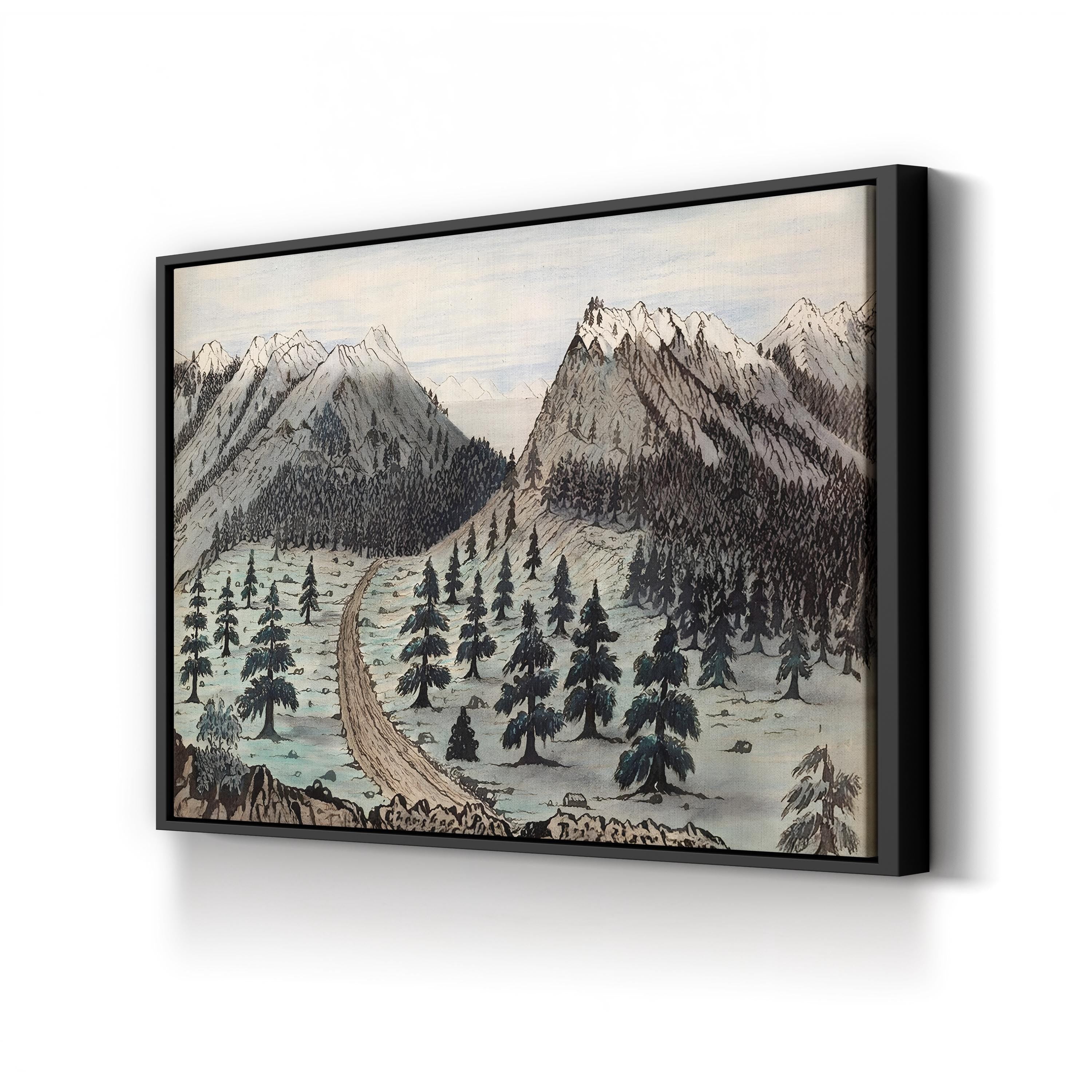 The Oregon Trail, Cherokee Pass Rocky Mountains Wall Art — 1859 Historic Landscape Print