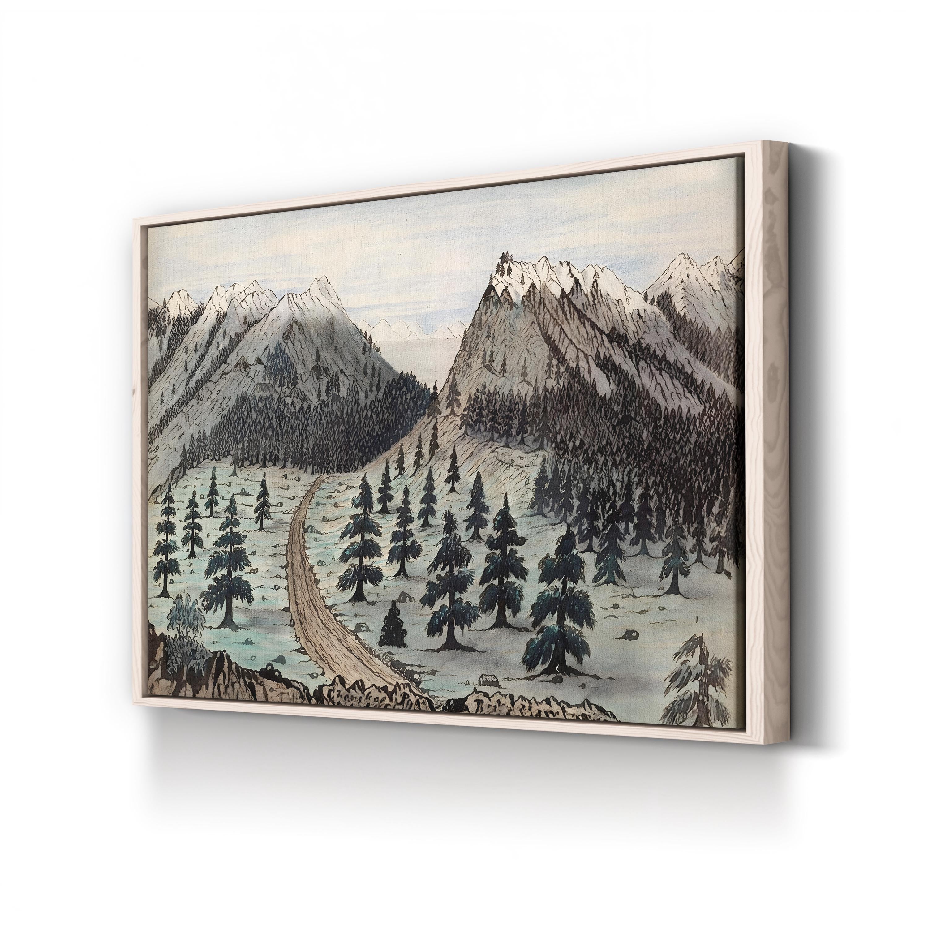 The Oregon Trail, Cherokee Pass Rocky Mountains Wall Art — 1859 Historic Landscape Print
