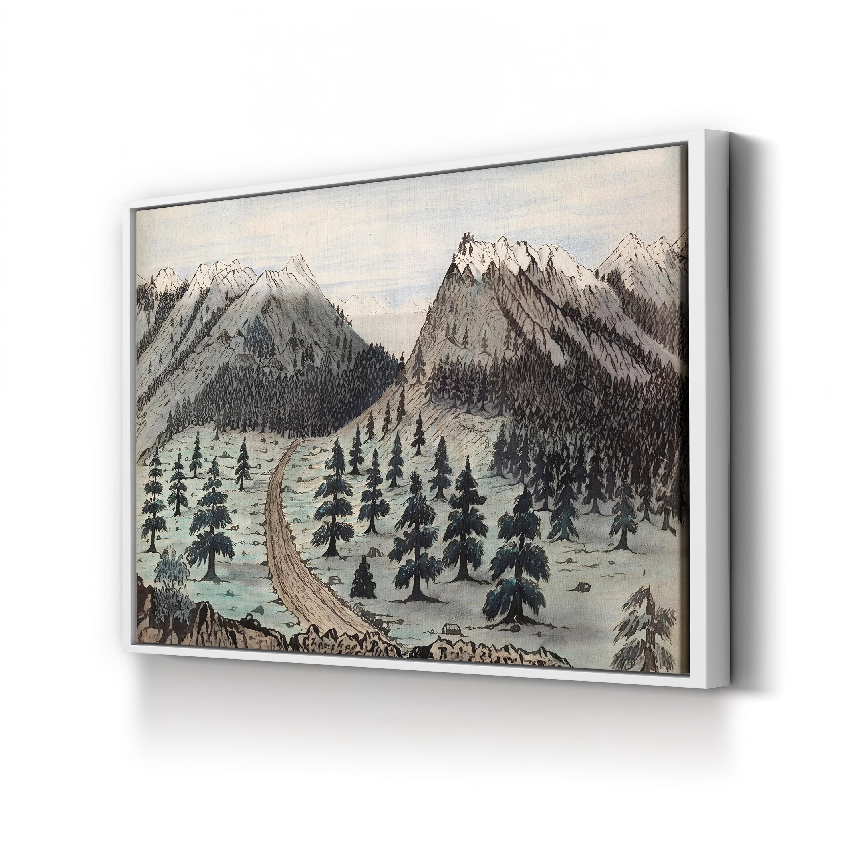 The Oregon Trail, Cherokee Pass Rocky Mountains Wall Art — 1859 Historic Landscape Print