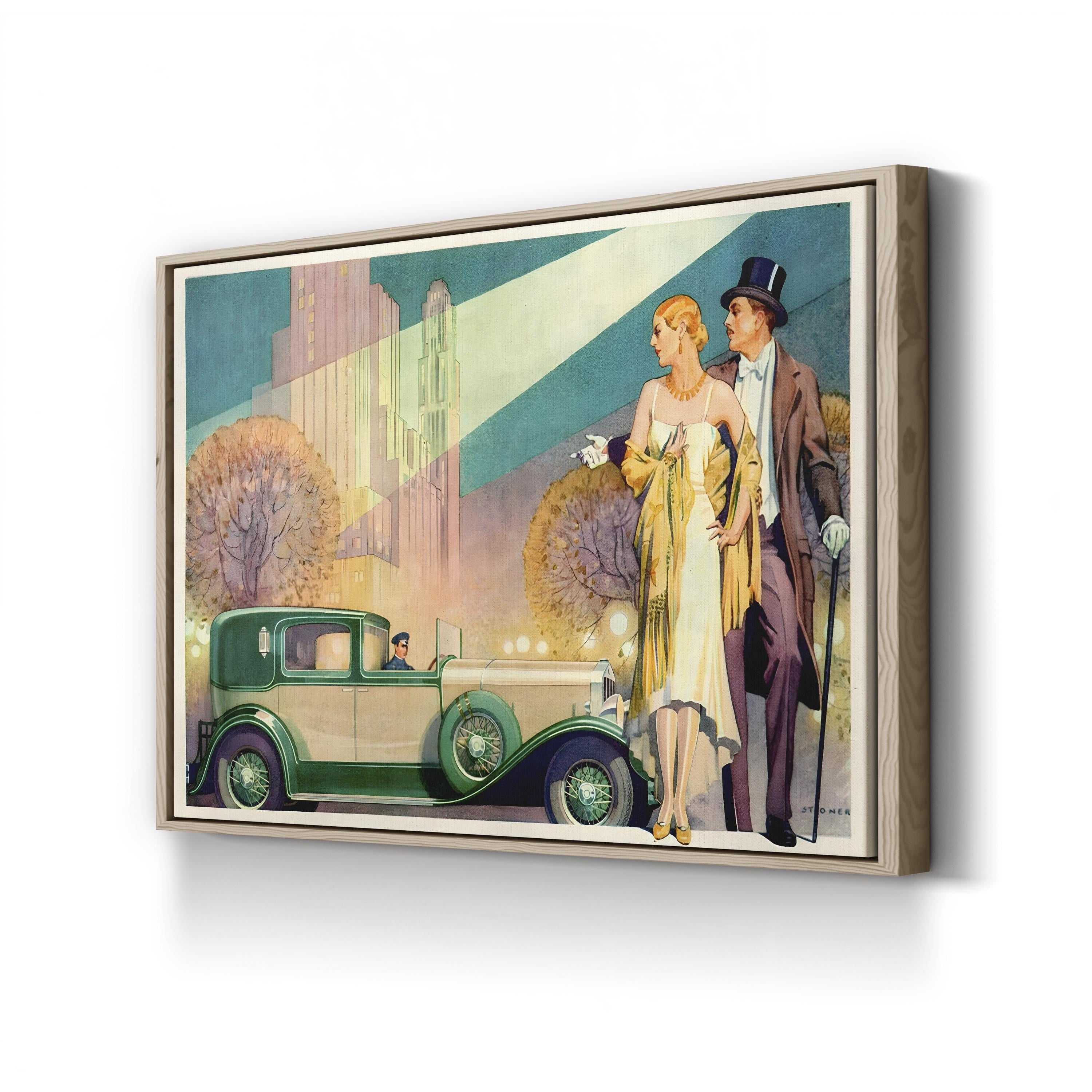 Art Deco French Fashion, 1920s – Period Illustration Wall Art | Vintage Parisian Canvas Print