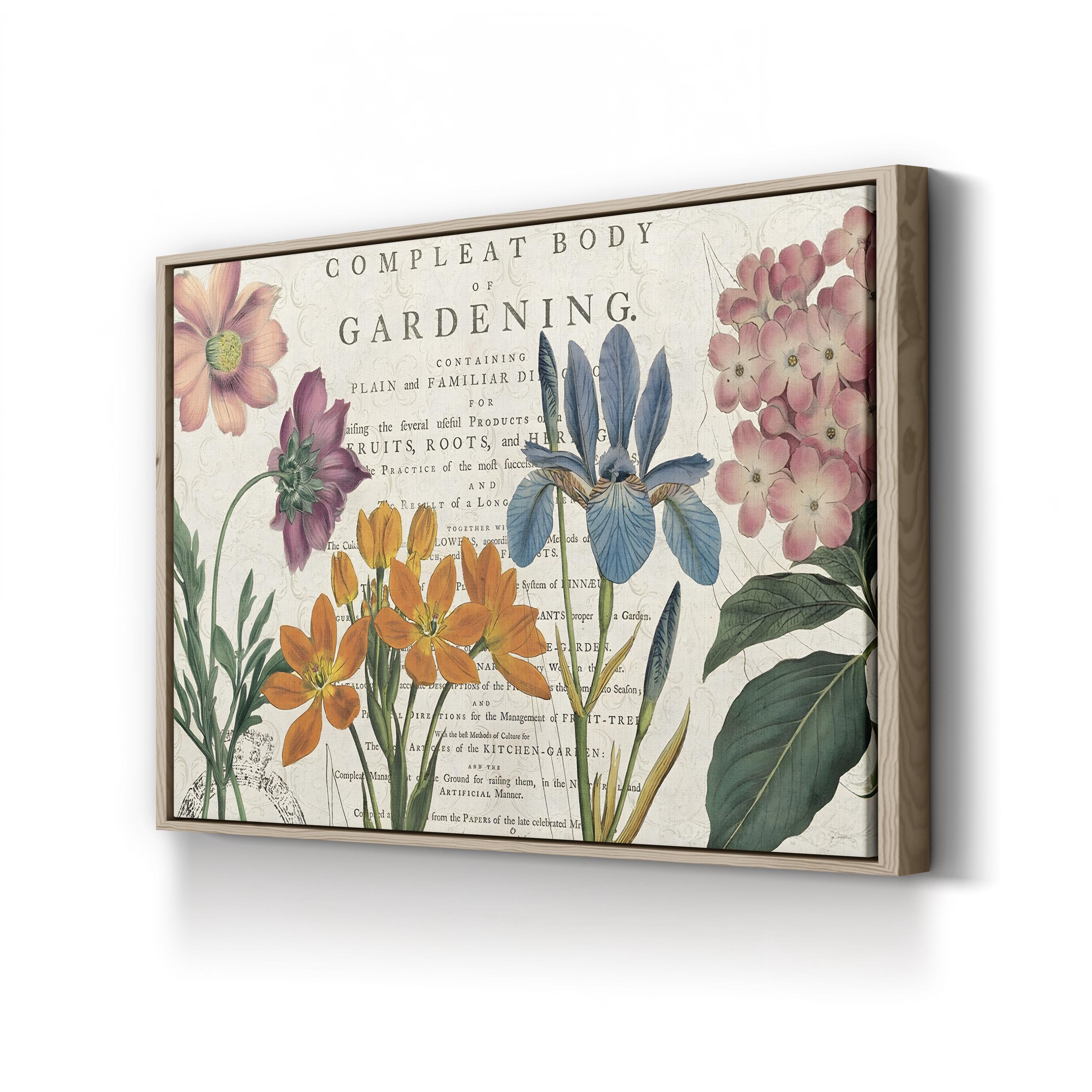 Vintage Botanical Canvas Print: Flowers & Gardening Guide