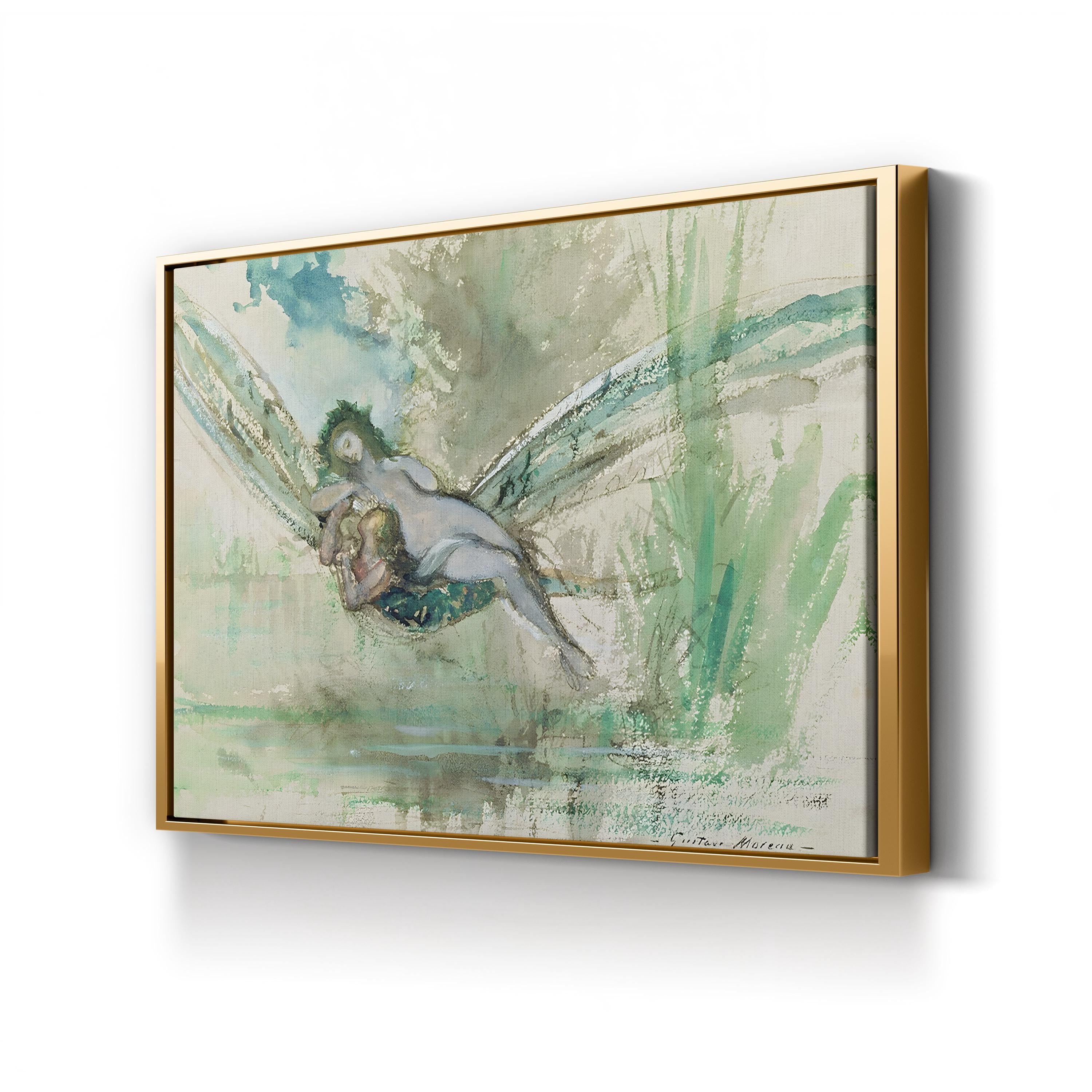 Dragonfly, c. 1884 Wall Art by Gustave Moreau | Symbolist Watercolor Illustration Print