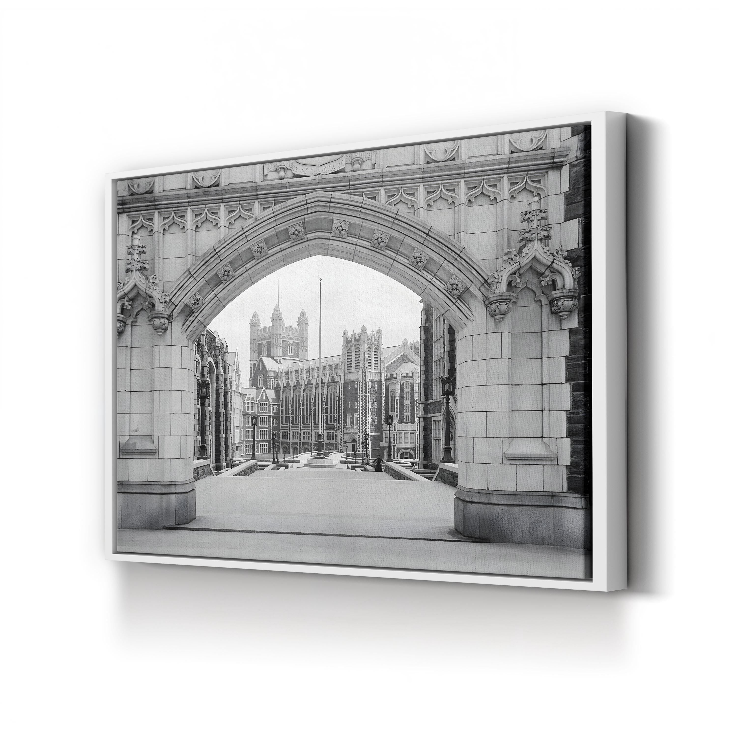 College of the City of New York Gate, 1905 – Vintage Photography Wall Art | Black & White Campus Canvas Print