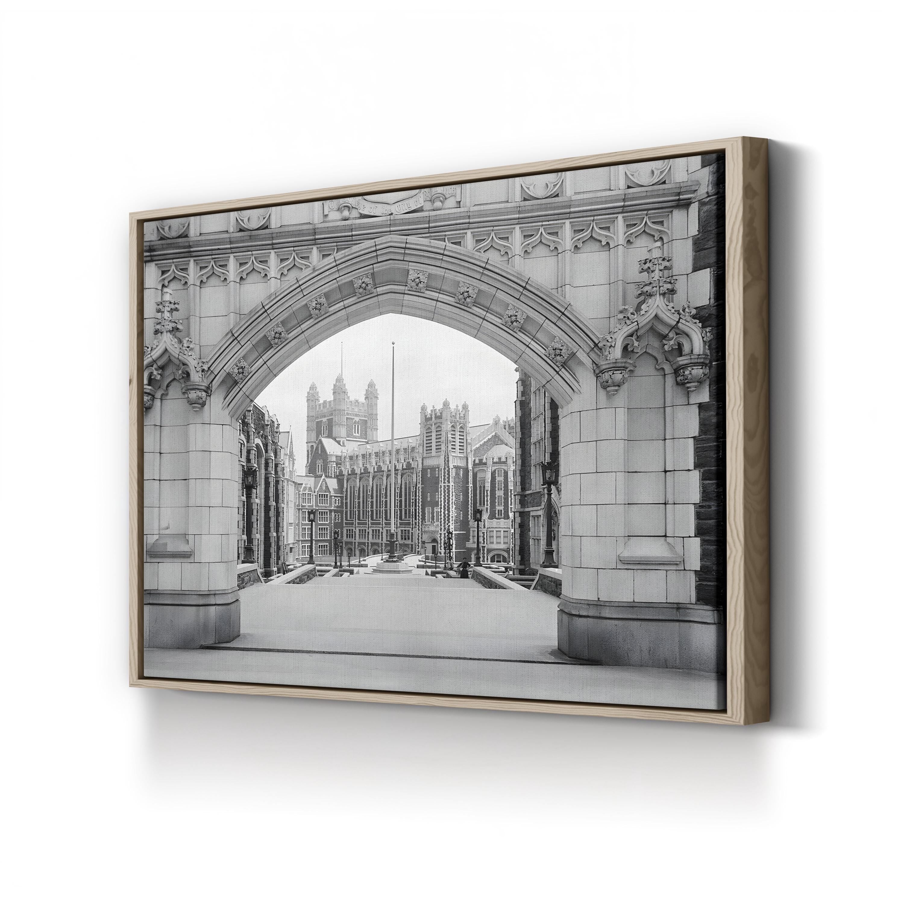 College of the City of New York Gate, 1905 – Vintage Photography Wall Art | Black & White Campus Canvas Print